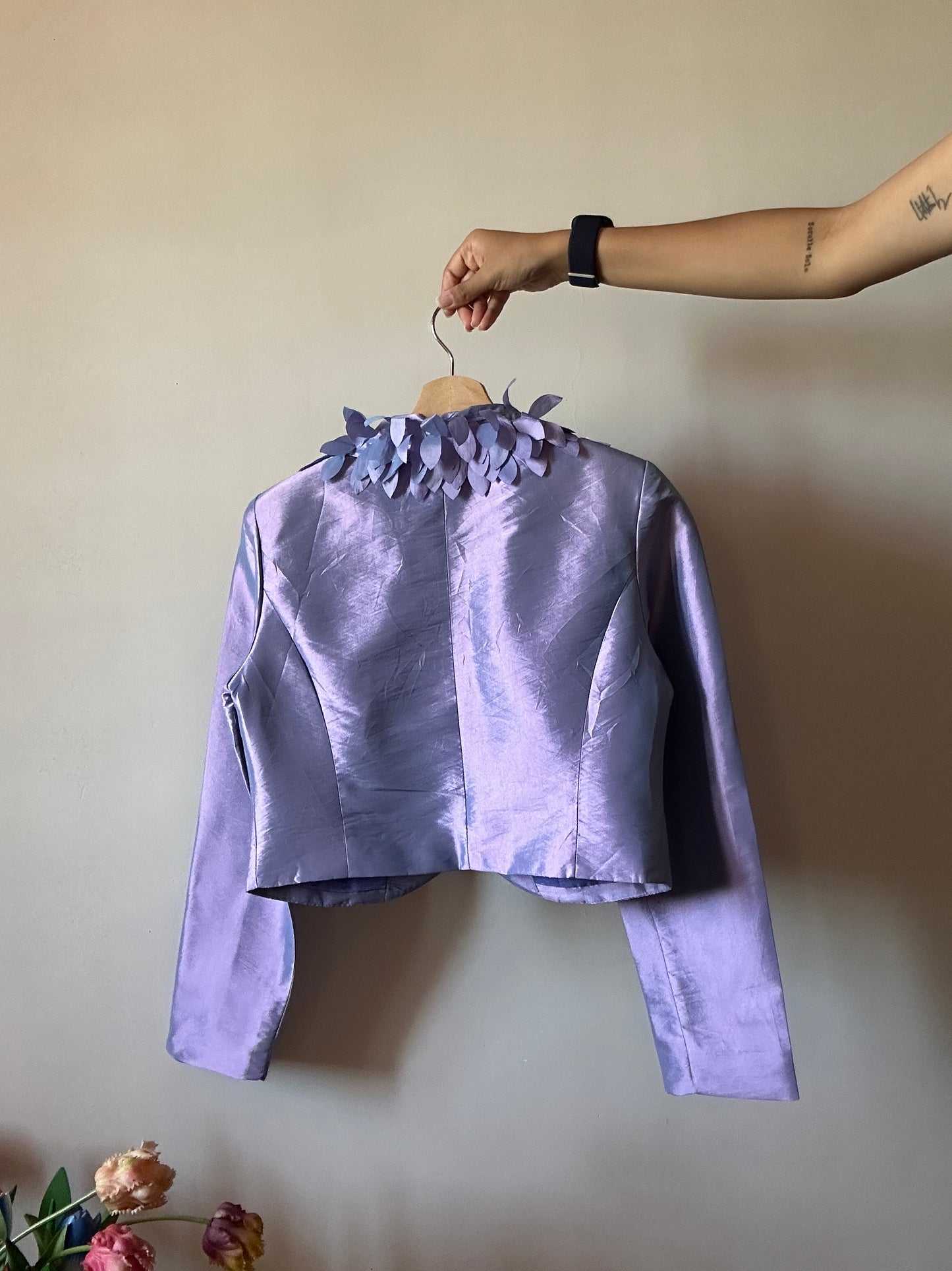 Vintage Ashro Cropped Exaggerated Coller Blazer