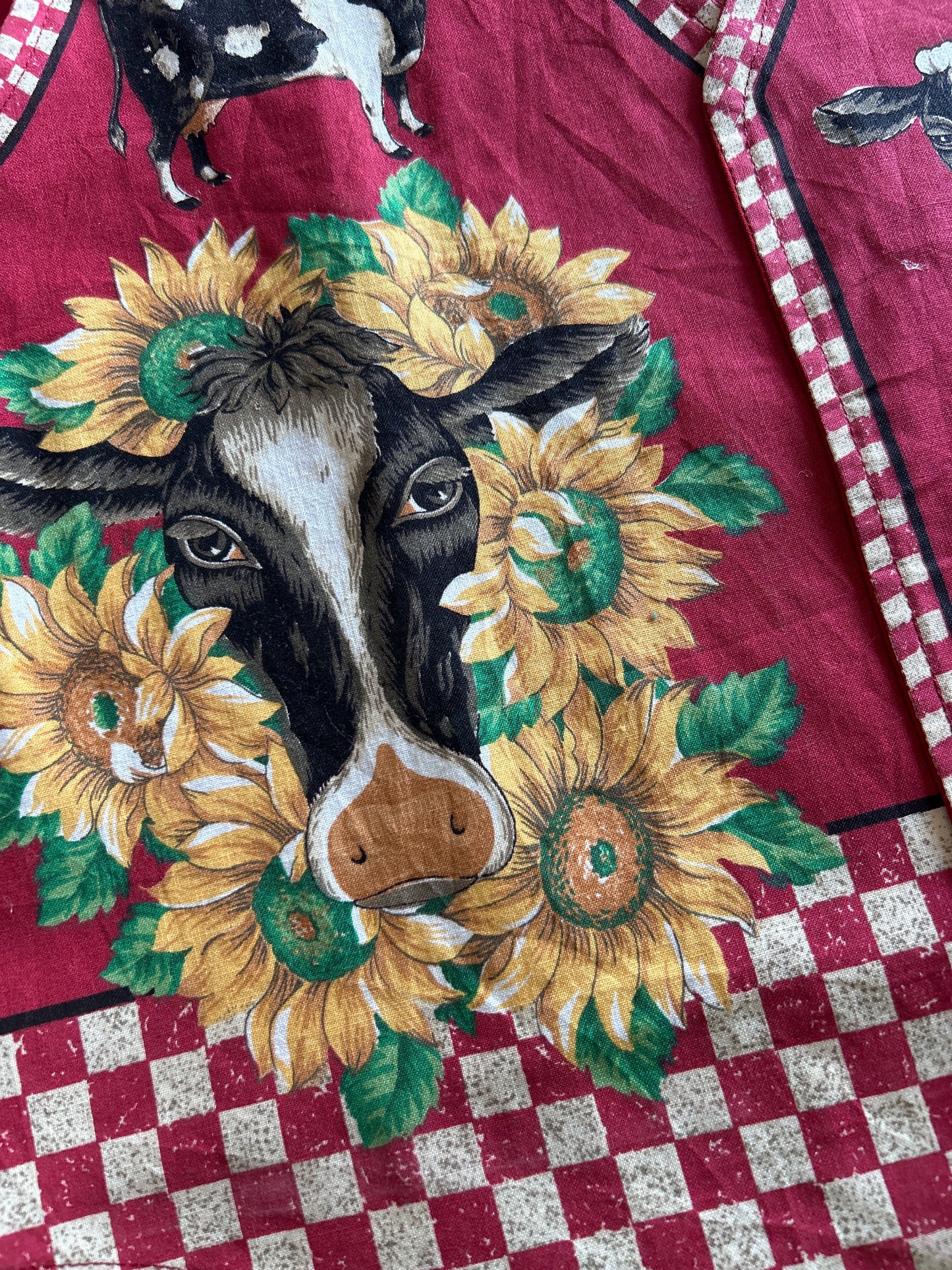 Vintage 90s Cow Print Vest