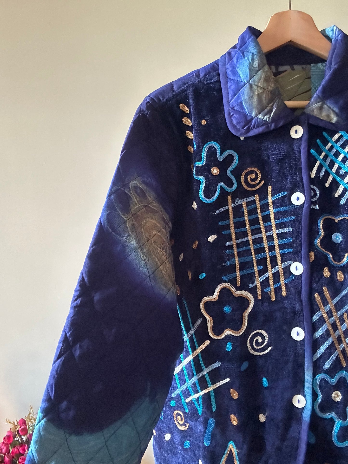 Reversible Quilted Embroiled Vintage Shaket