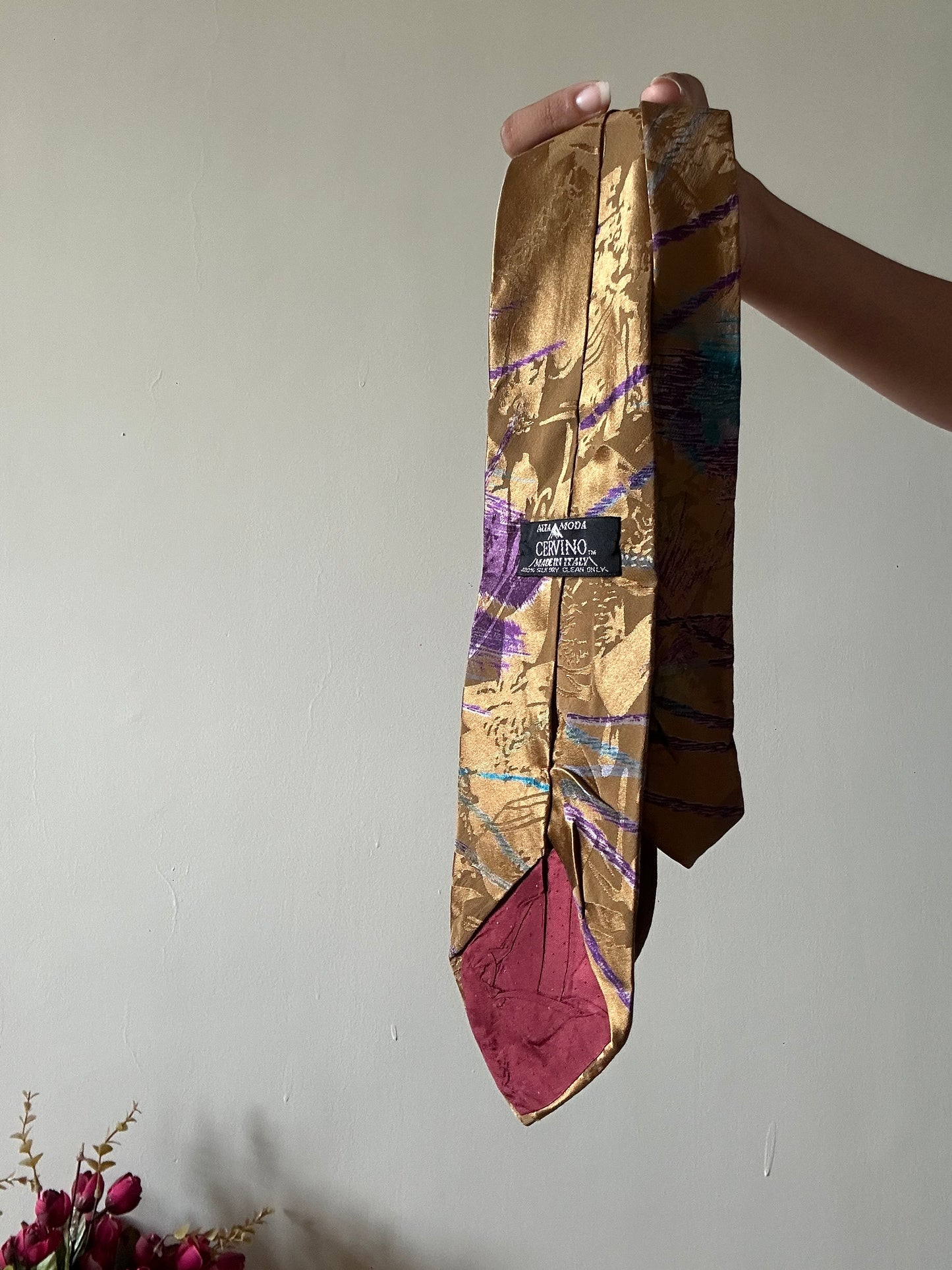 Alta Moda Cervino Vintage Abstract Print Tie