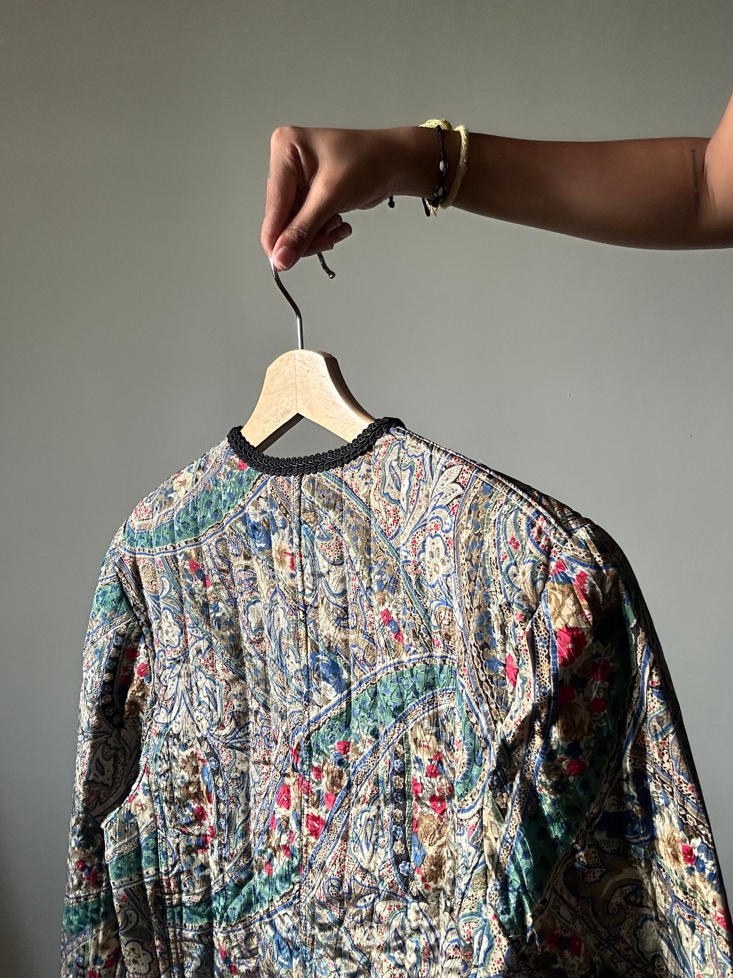 Howard Wolf Vintage Silk Print And Quilted Shaket