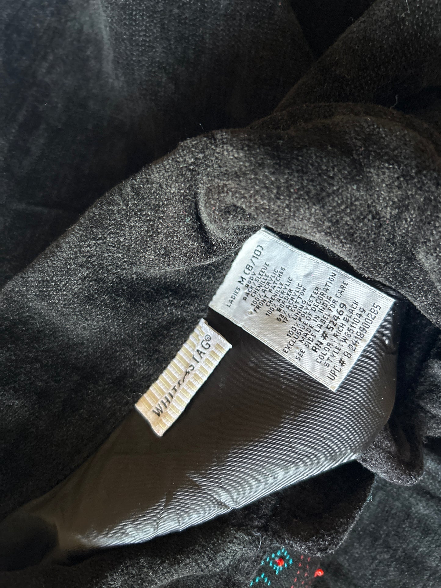 White Stage Vintage Embroidered and Beaded Shaket