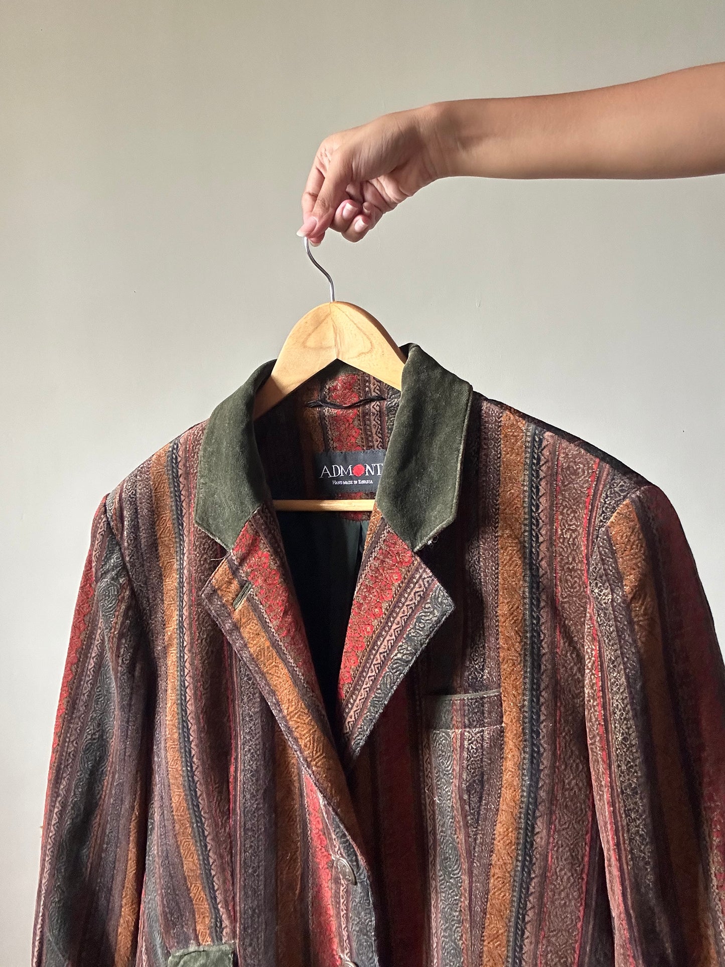 Admont Vintage Velvet Multi Pattern Blazer