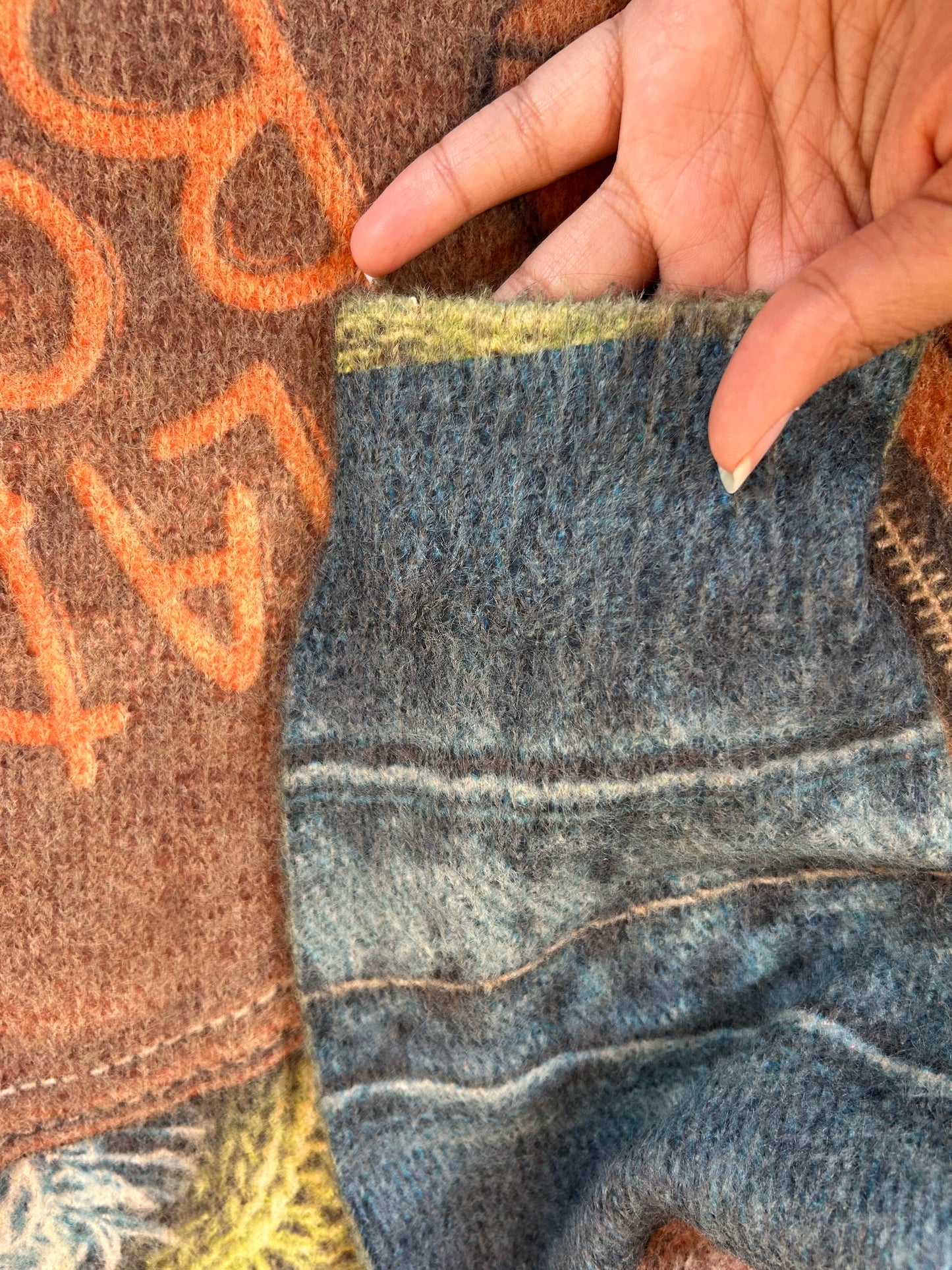 Vintage Printed Knit Pullover