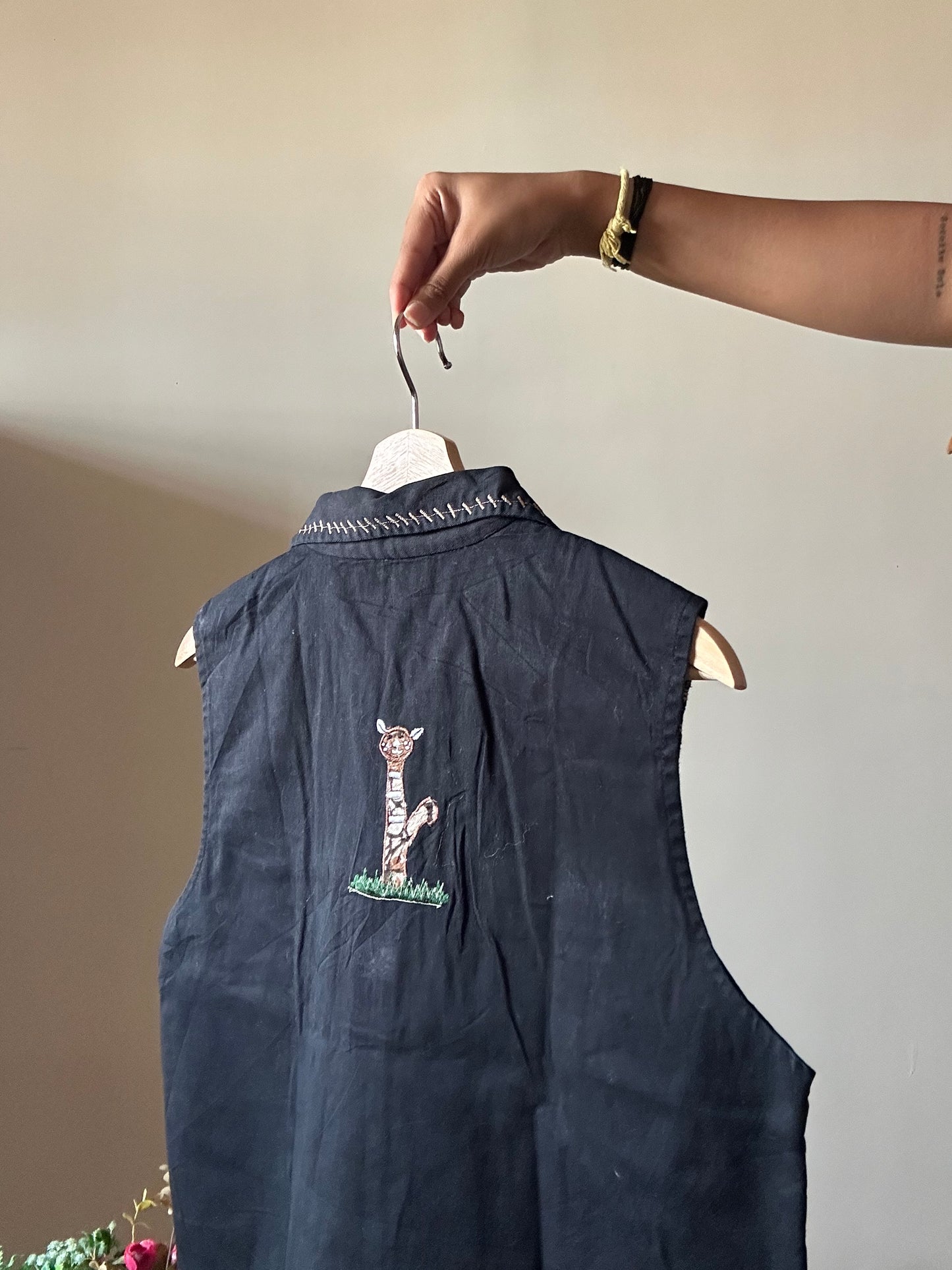 Vintage Life Style Embroidered Patchwork Vest