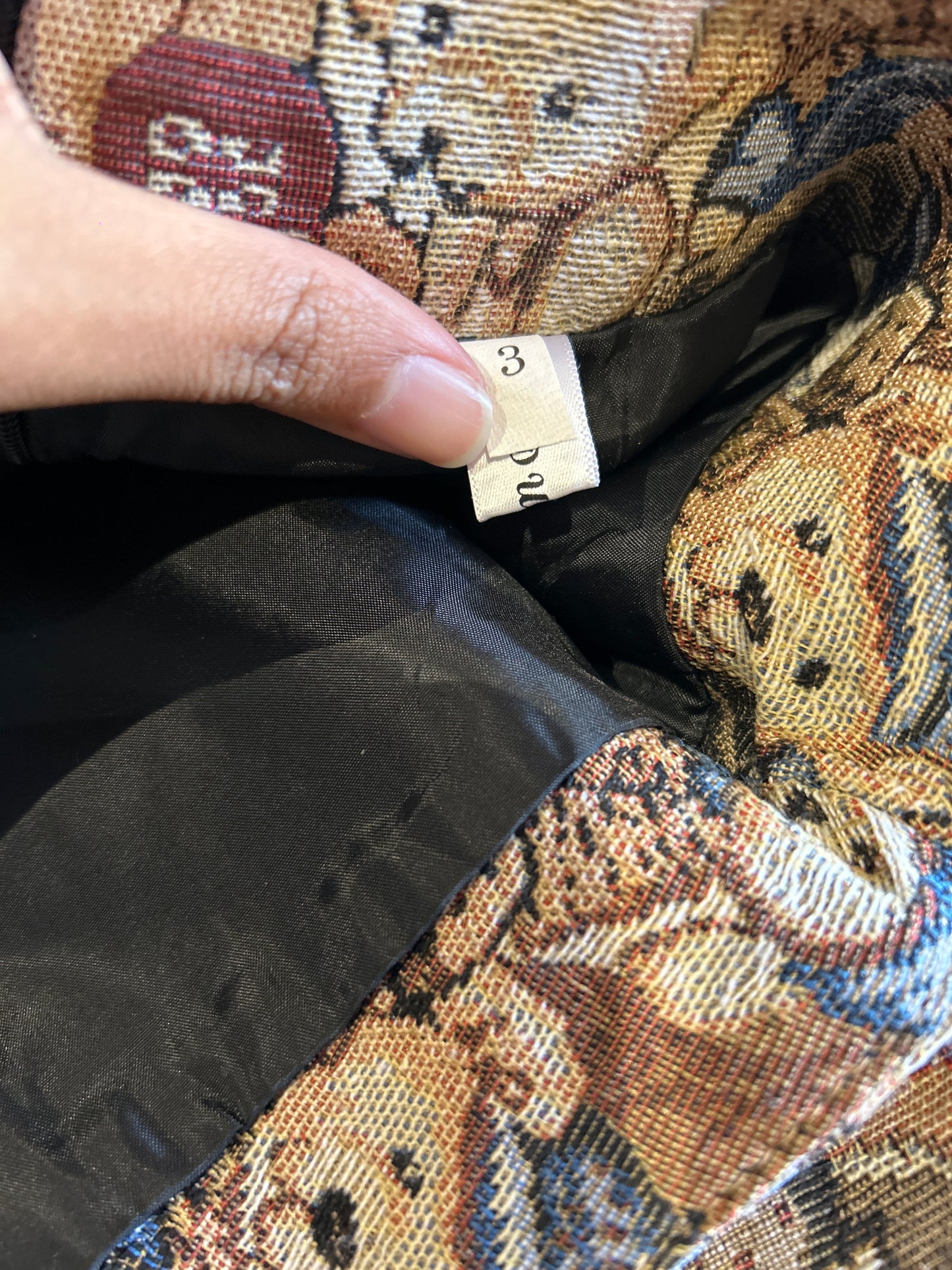Vintage Teddy Weaved Fabric Skort