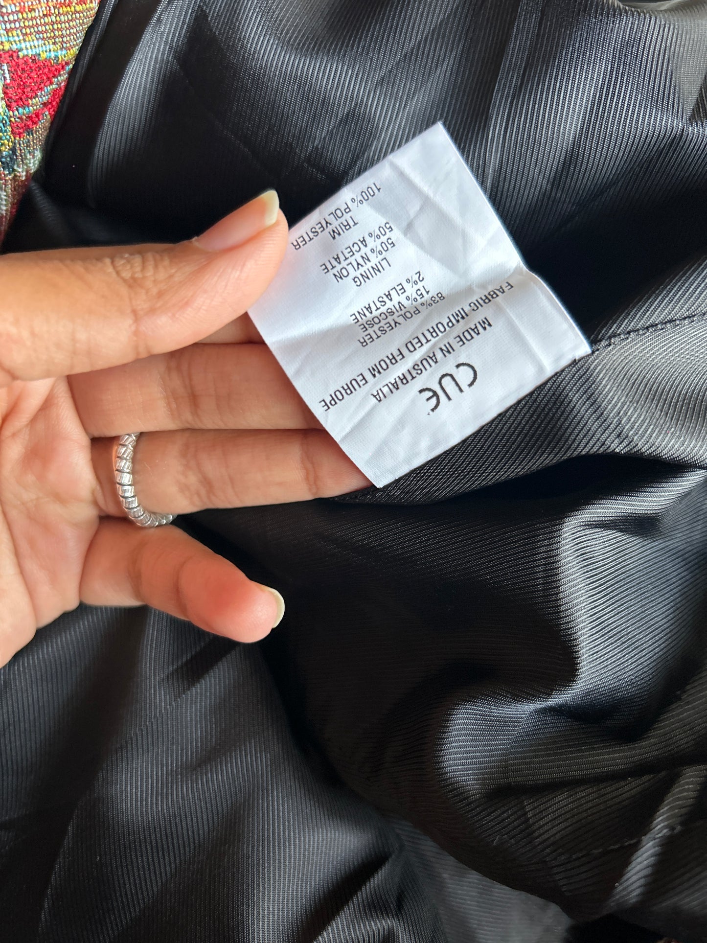 Vintage CUE Jacquard Floral Blazer