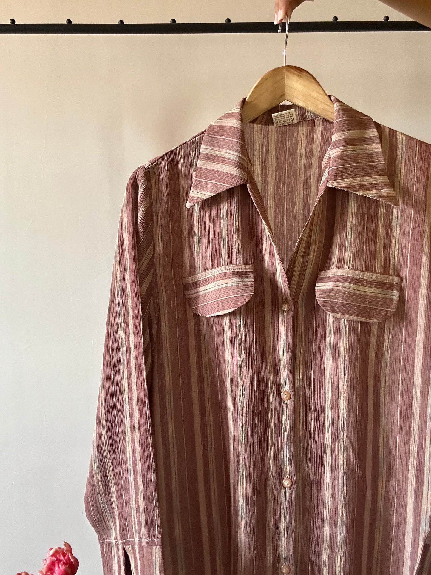 Multi Pattern Vintage Shirt With textured Fabric