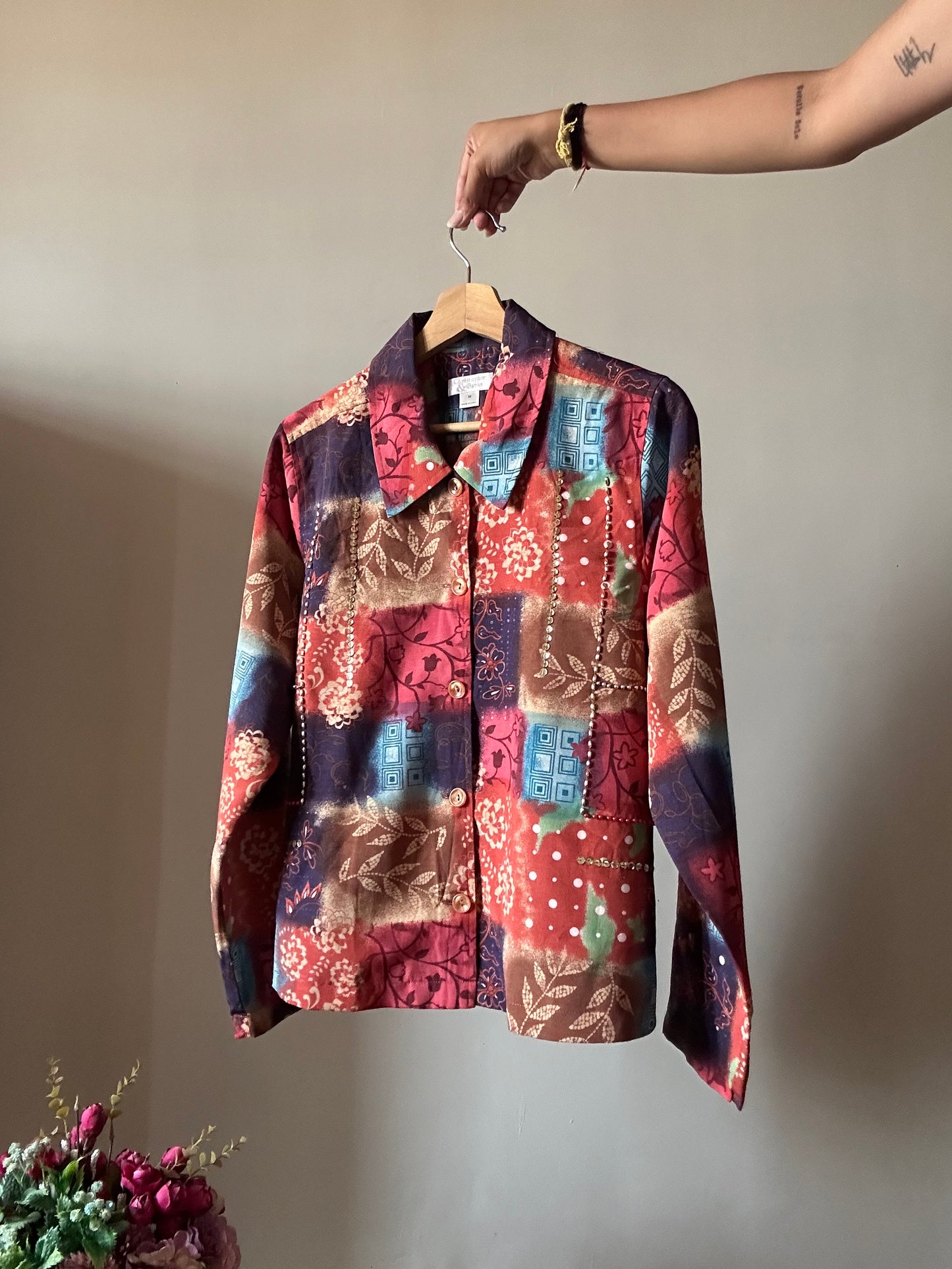 Vintage Christopher & Banks Shirt With BeadWork