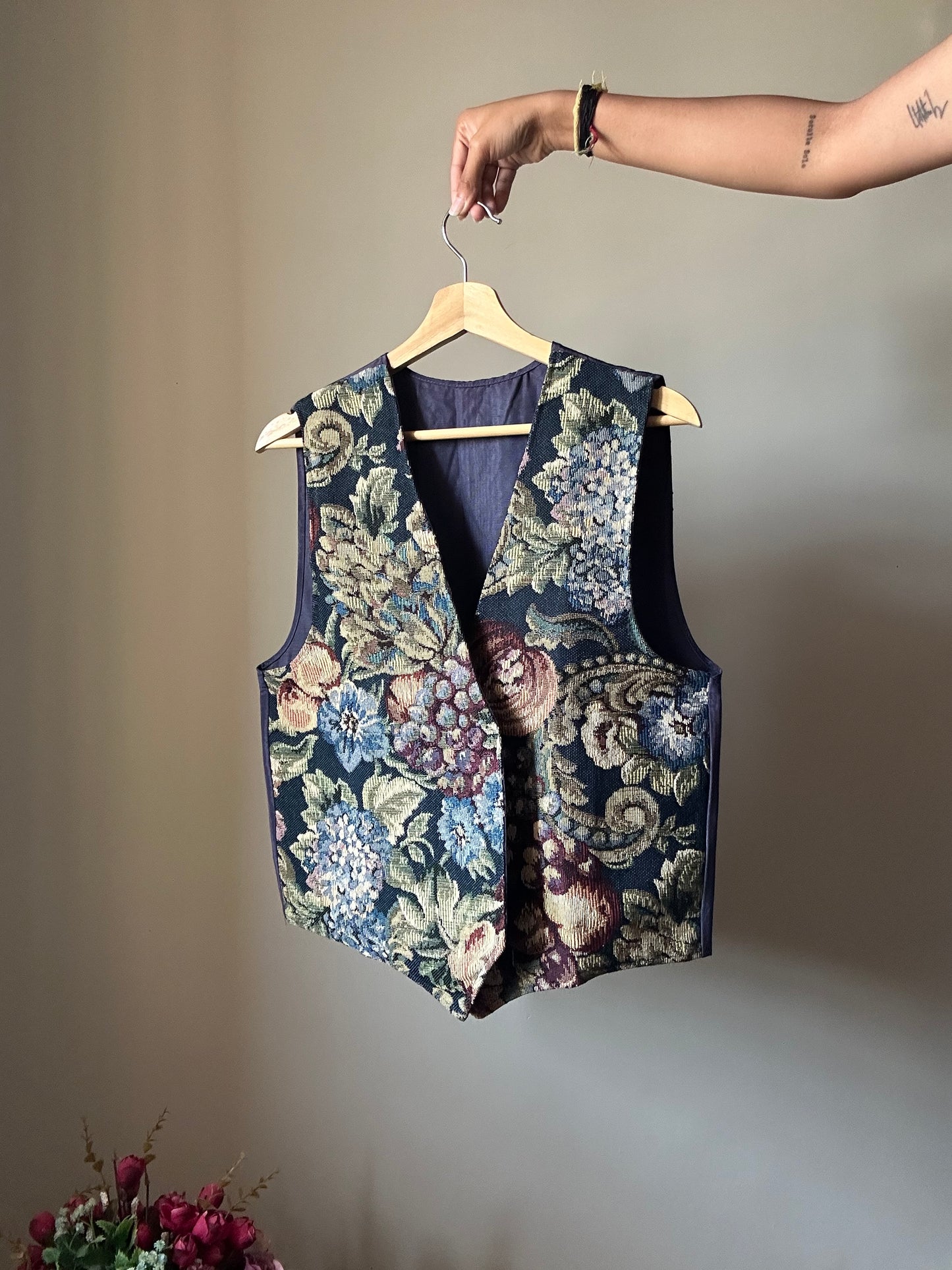 Vintage Fruit Jacquard Vest