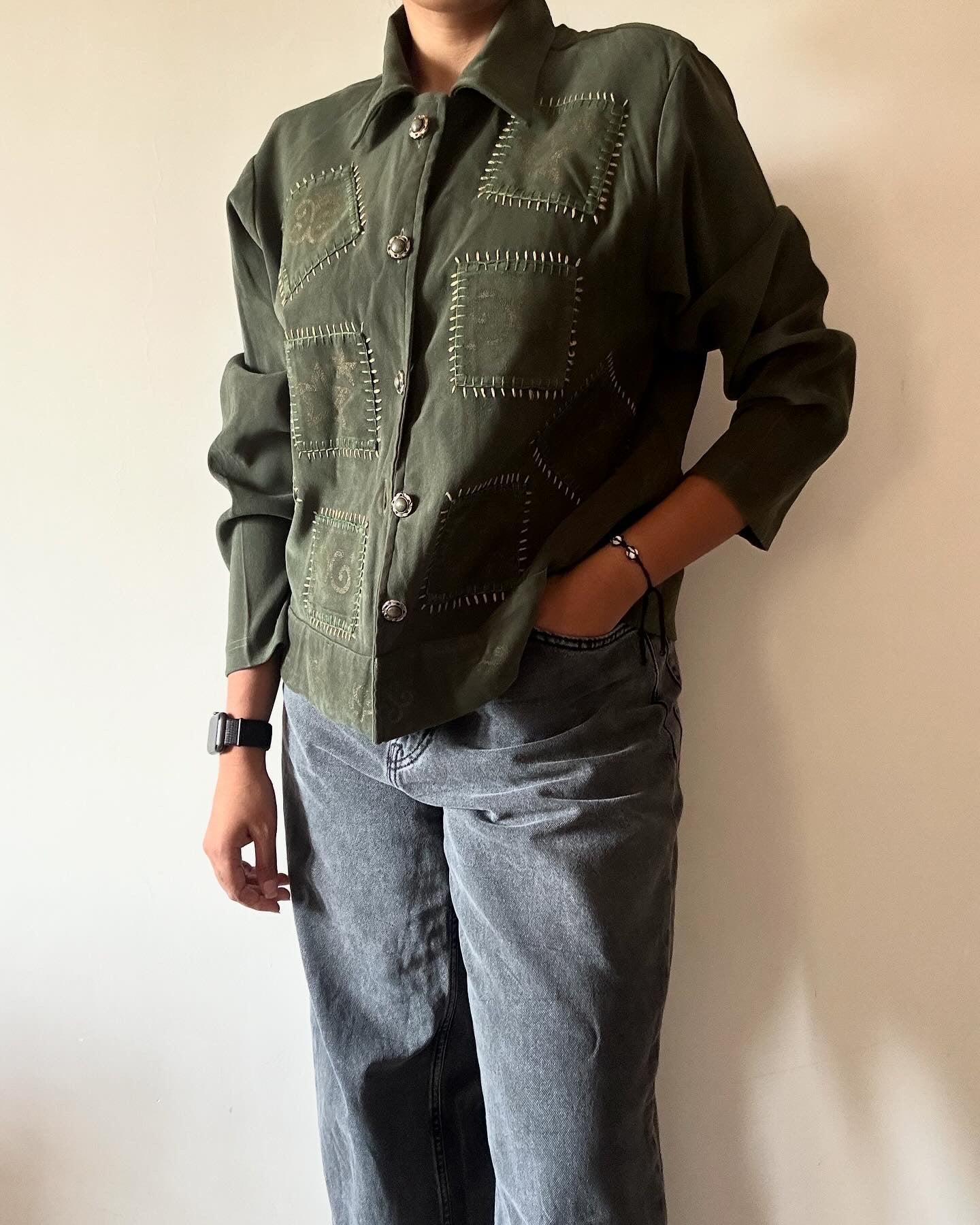 Vintage Embroidery Suede Shaket