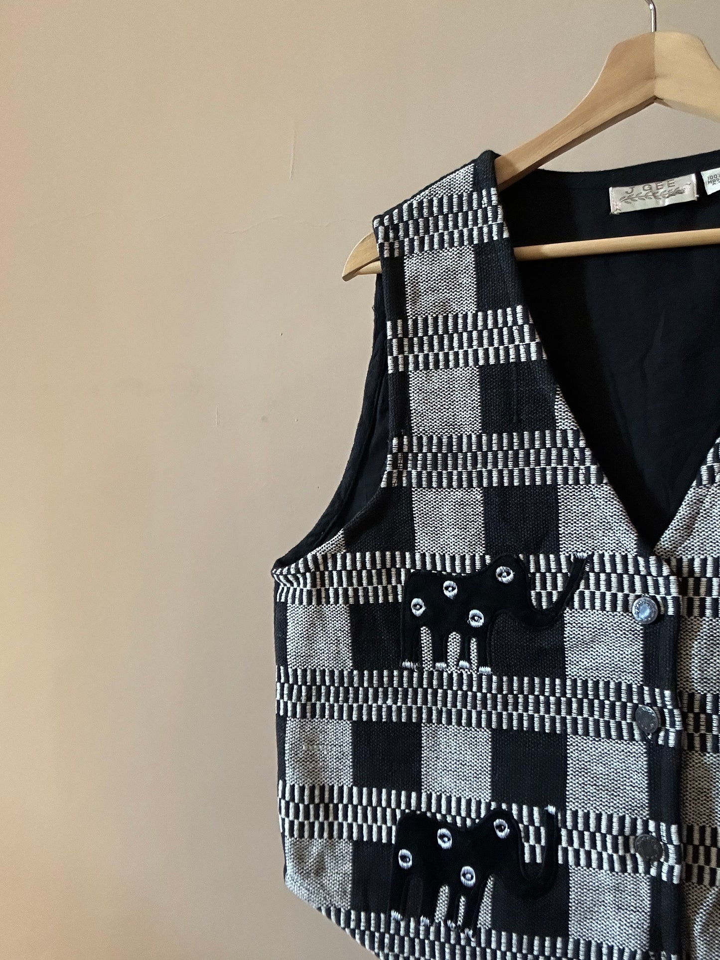 Vintage JGEE All Weaved and Patch Work Vest