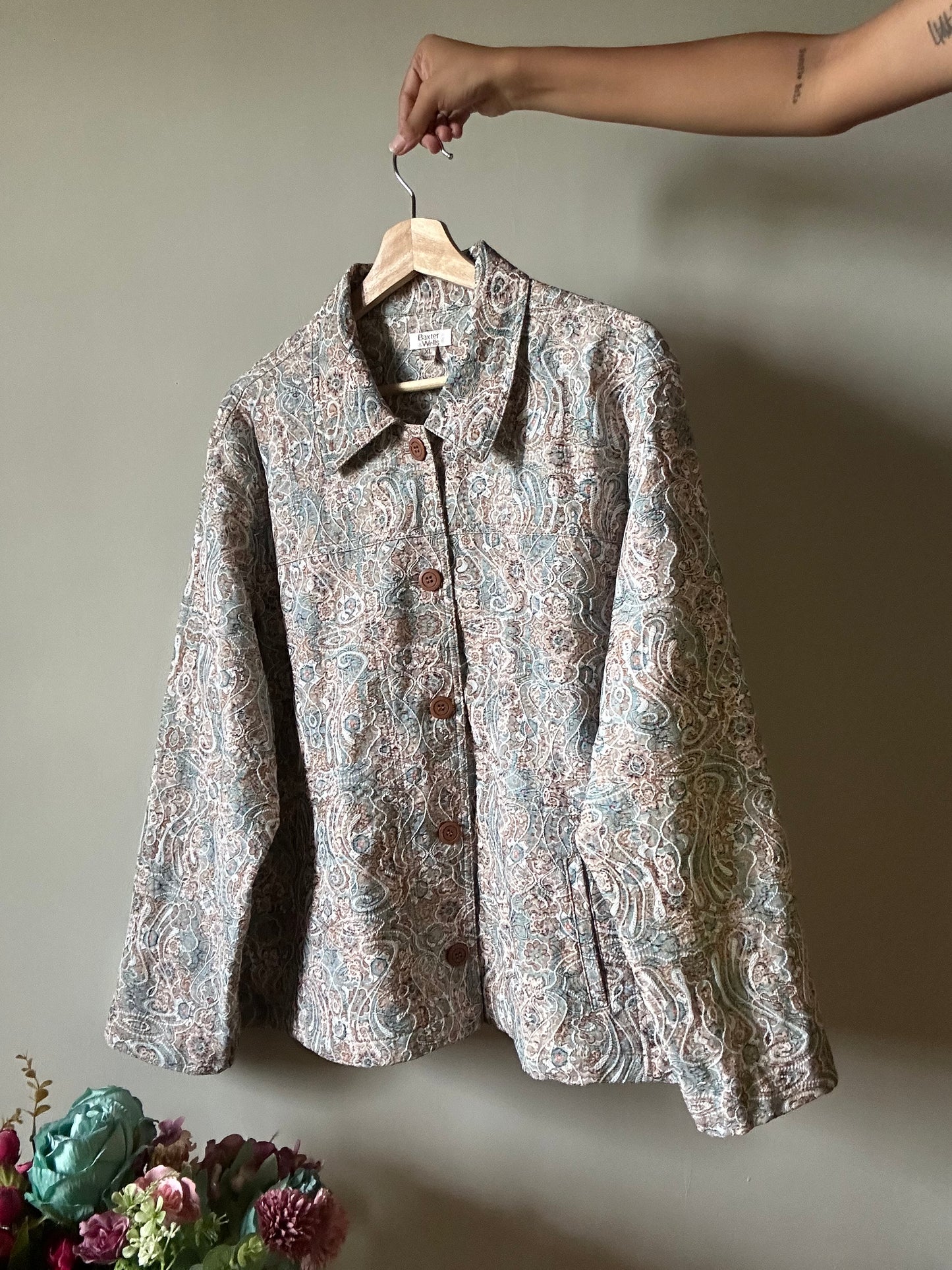 Baxter & Wells Vintage Embroidered Shaket