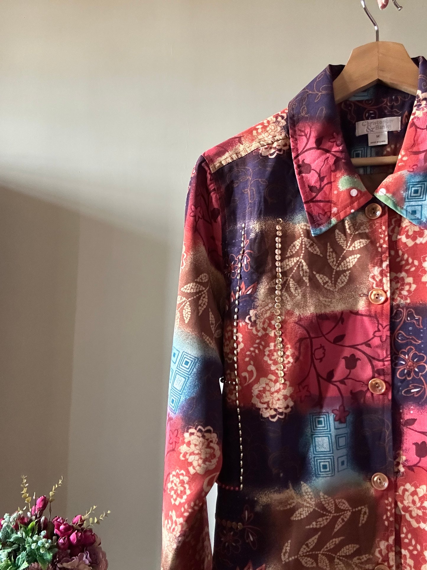 Vintage Christopher & Banks Shirt With BeadWork