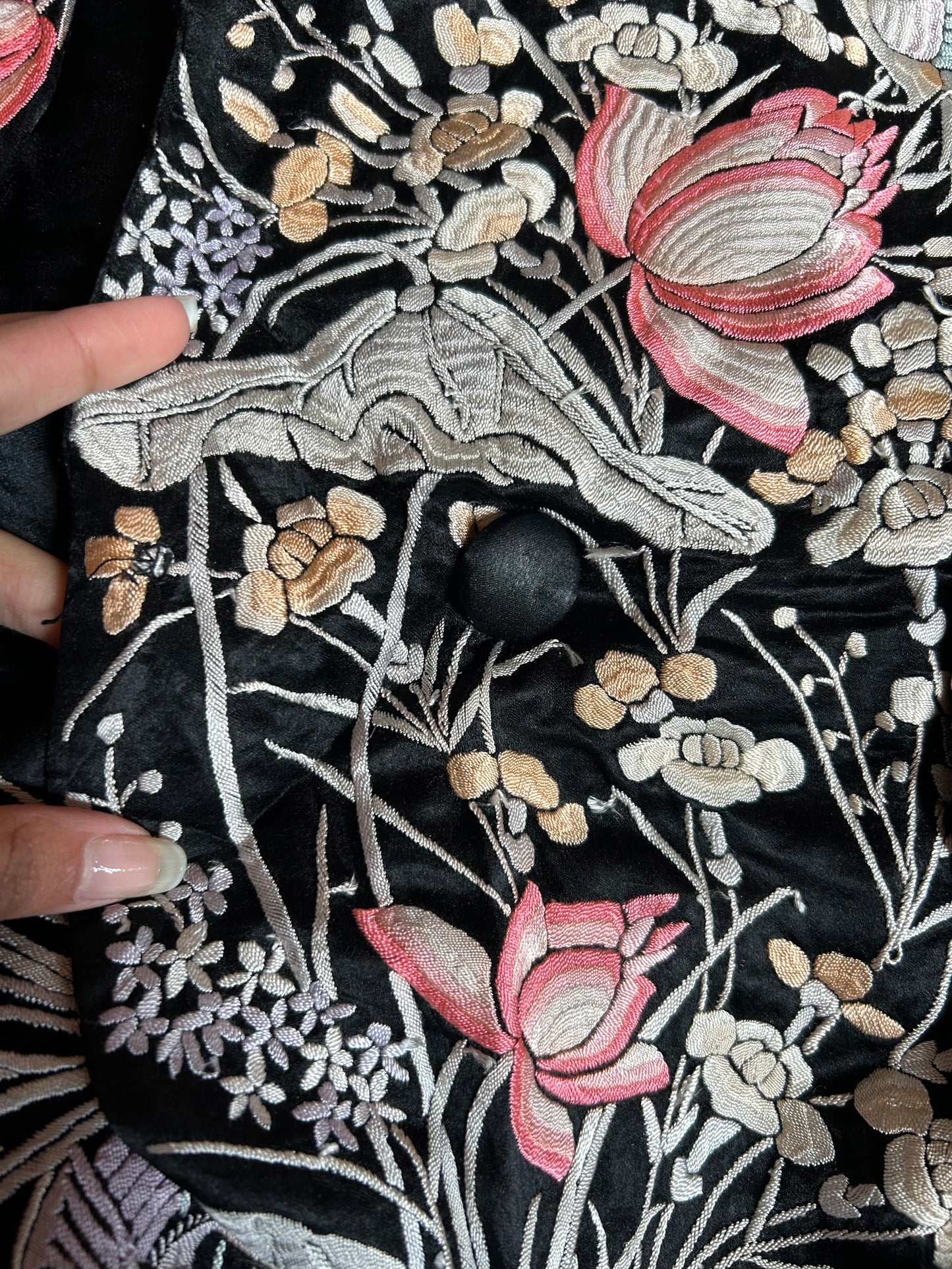 Vintage All Silk and Embroidered Shaket