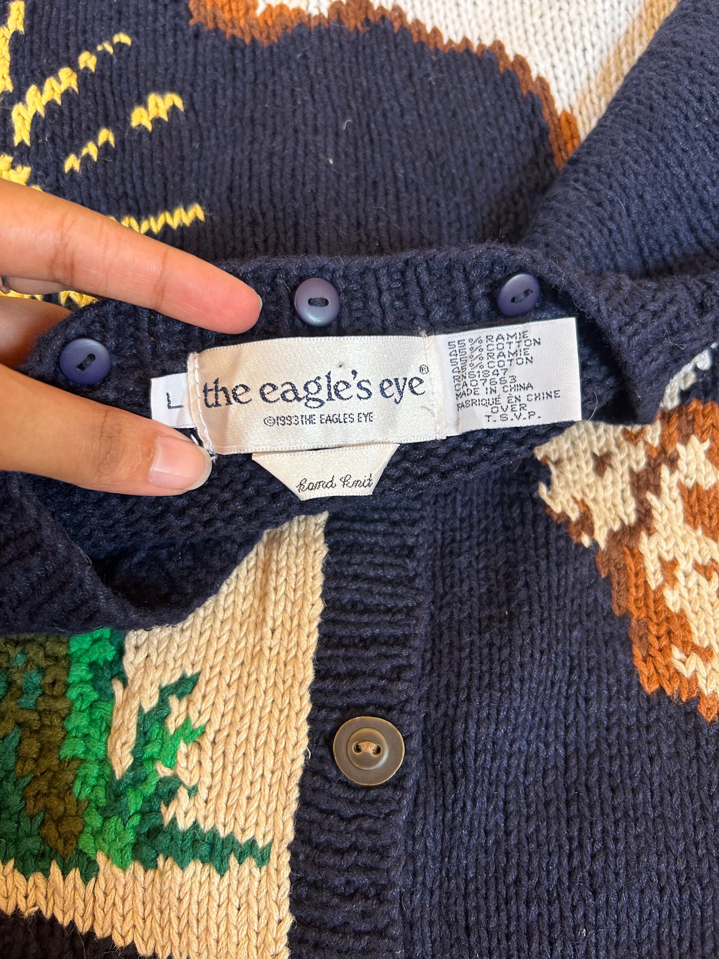 The Eagle’s Eye Vintage Hand Knit Cardigan