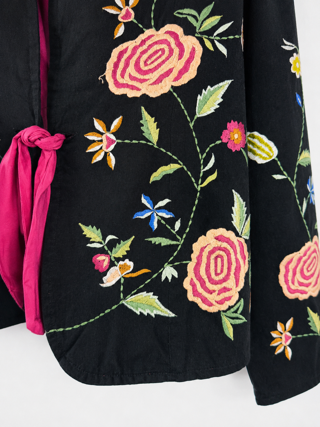 Vintage Midnight Bloom Embroidered Jacket