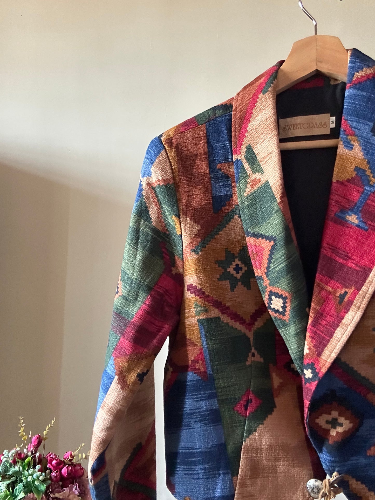 Sweet Grass Vintage Cropped Blazer