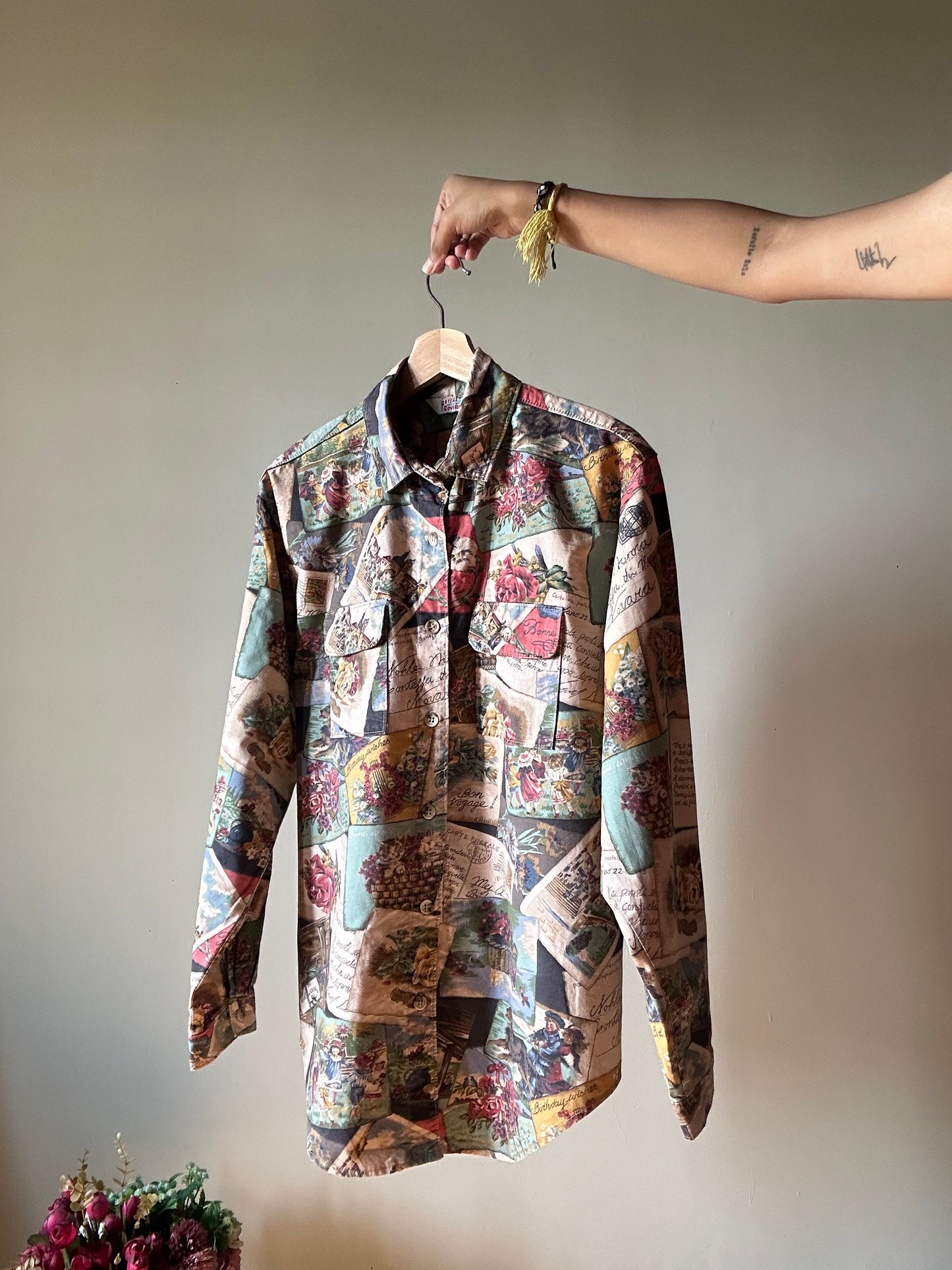 Vintage Gotcha Covered Abstract Print Shirt