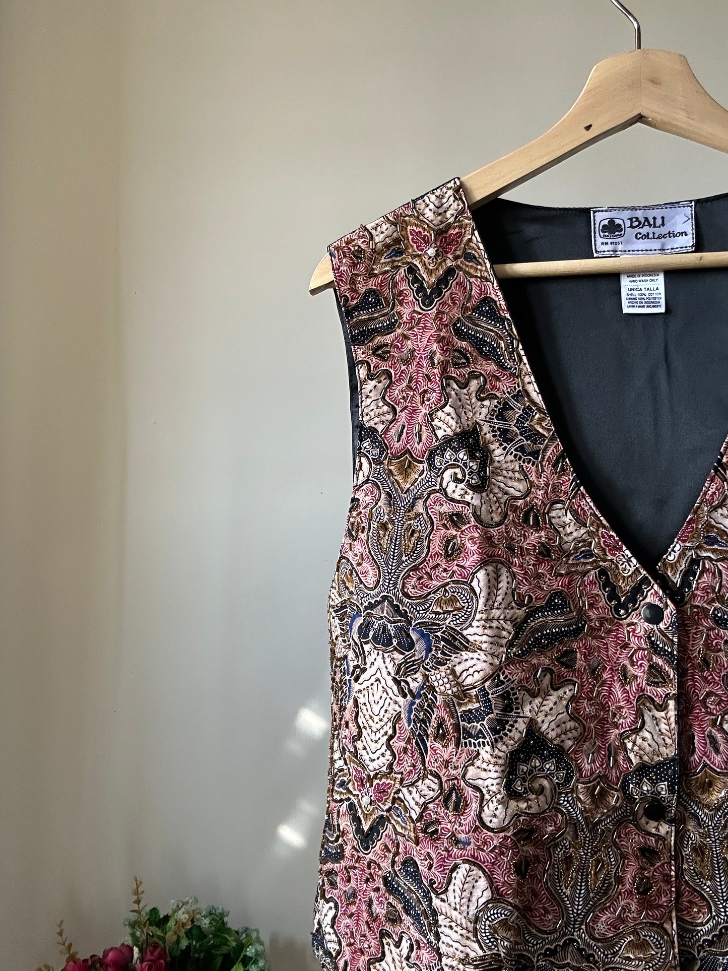 Bali Collection Vintage All Beaded Vest