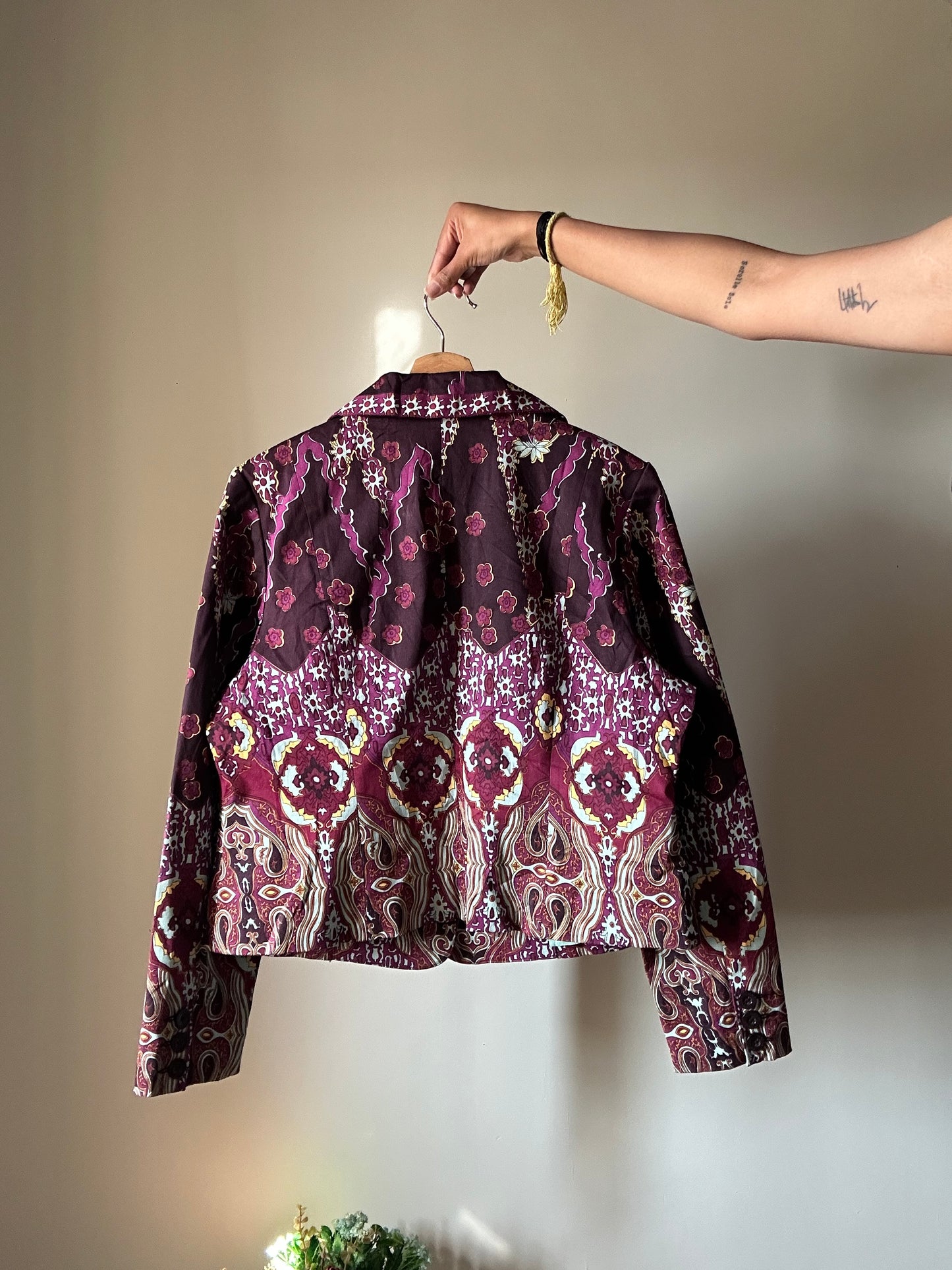 Vintage Thalia Sodi All Abstract Printed Blazer Style Shaket
