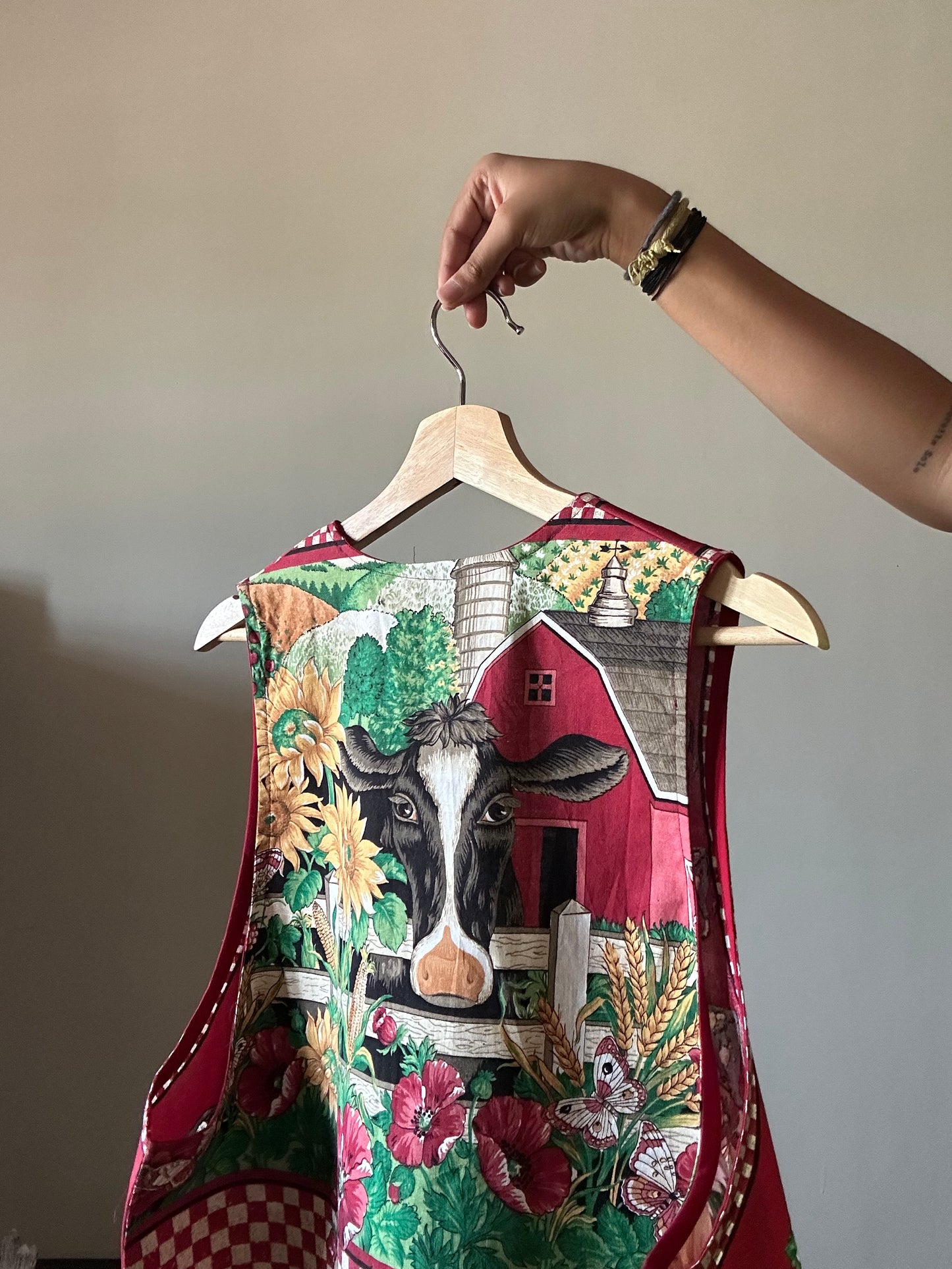 Vintage 90s Cow Print Vest