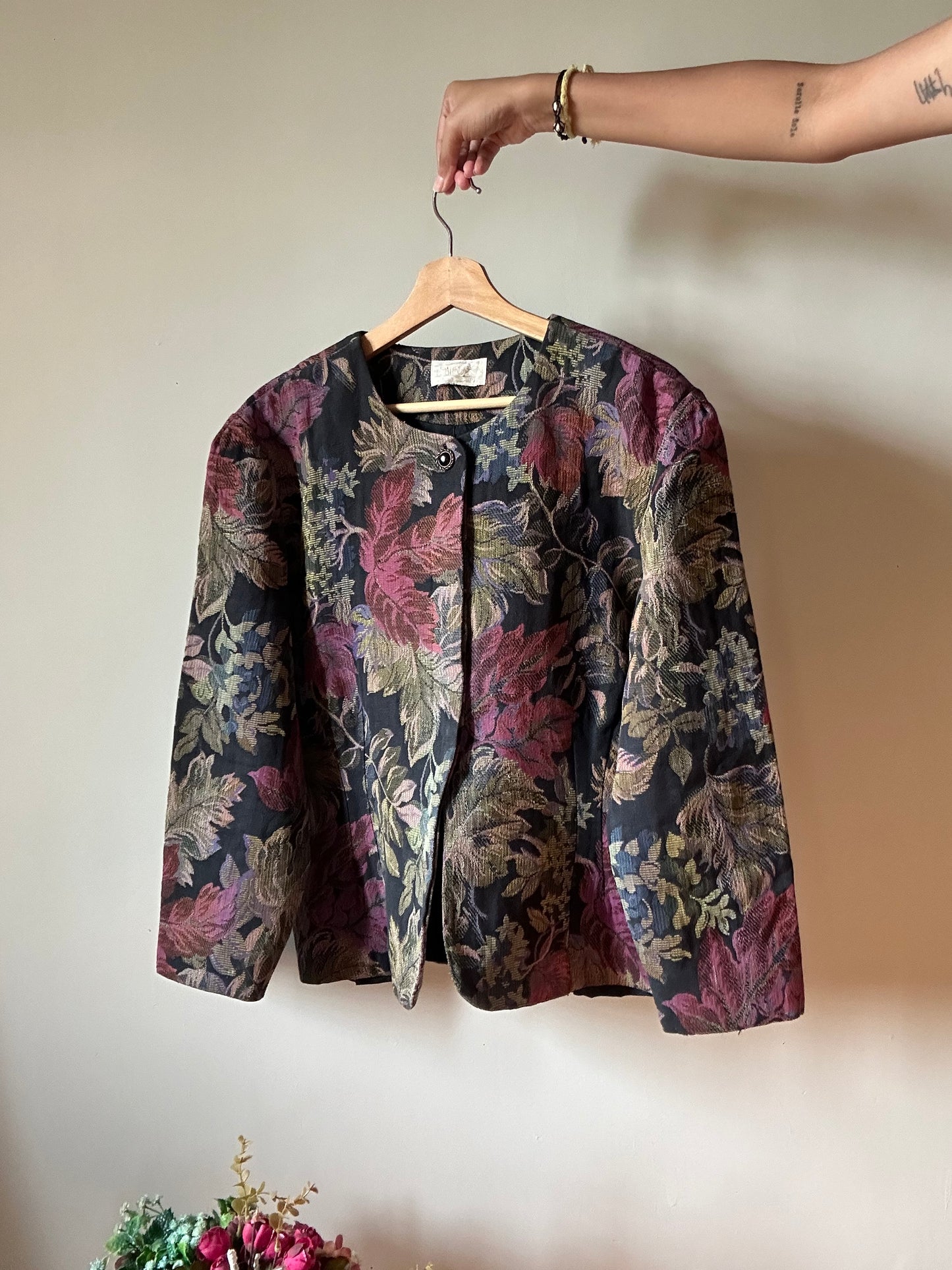 Linda Lundstrom Vintage Floral Blazer