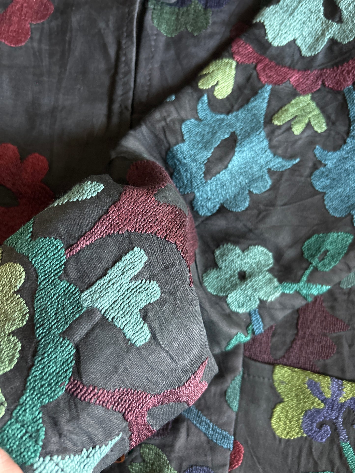 Vintage Cotton Rugged Embroidered Shaket