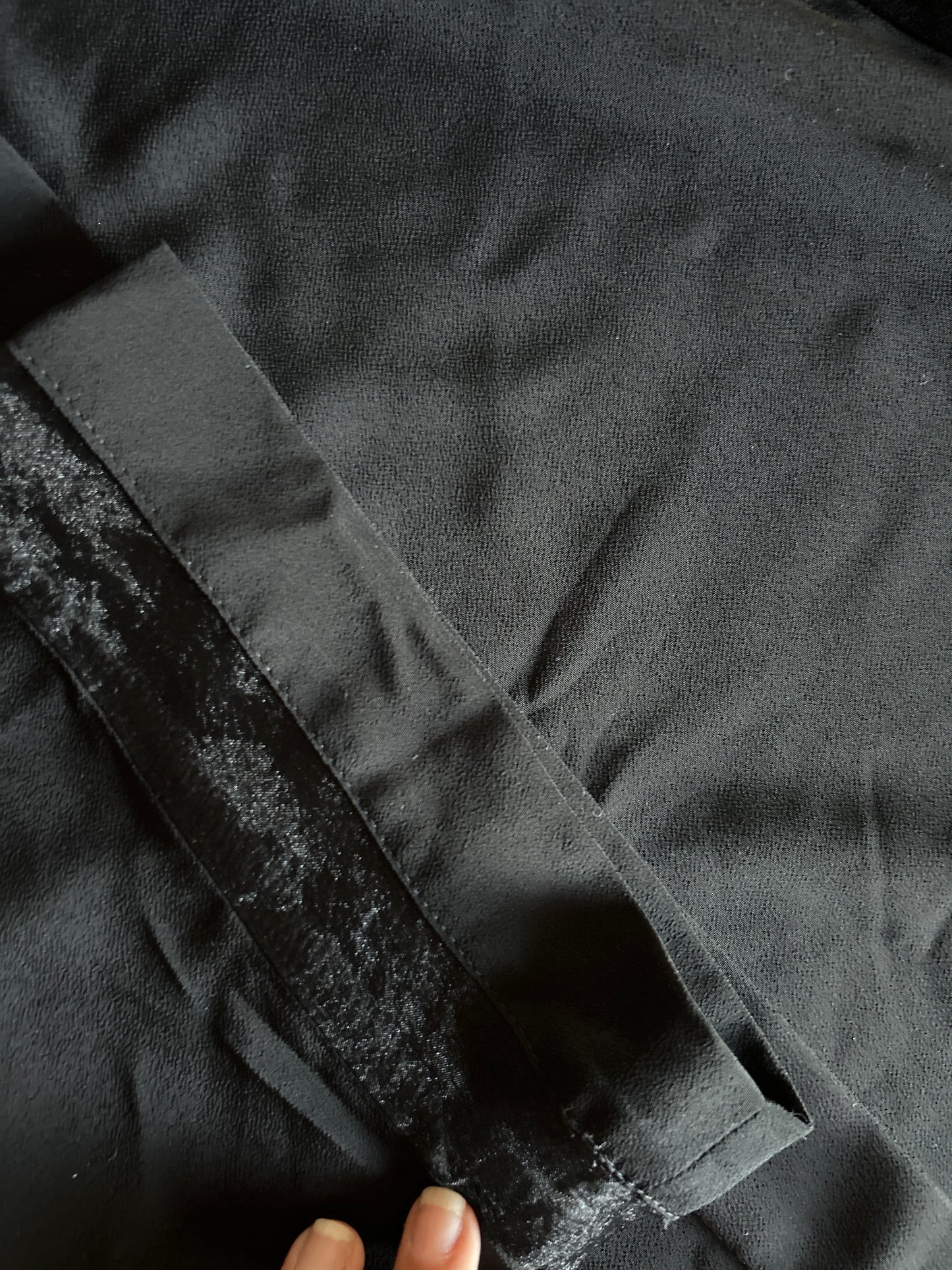 Vintage Black Shirt With Organza Sleeve and Collar Details