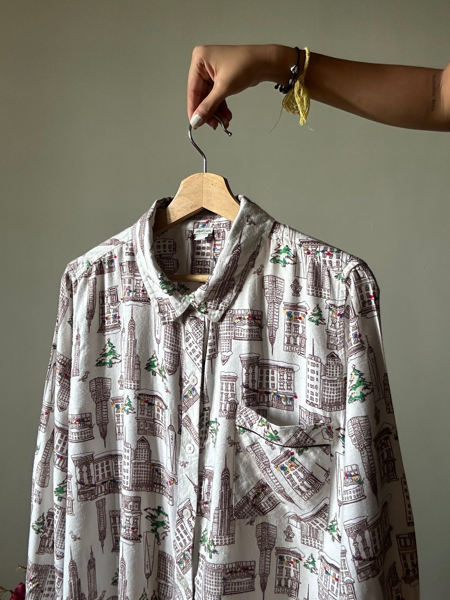 Vintage Aerie City Print Shirt