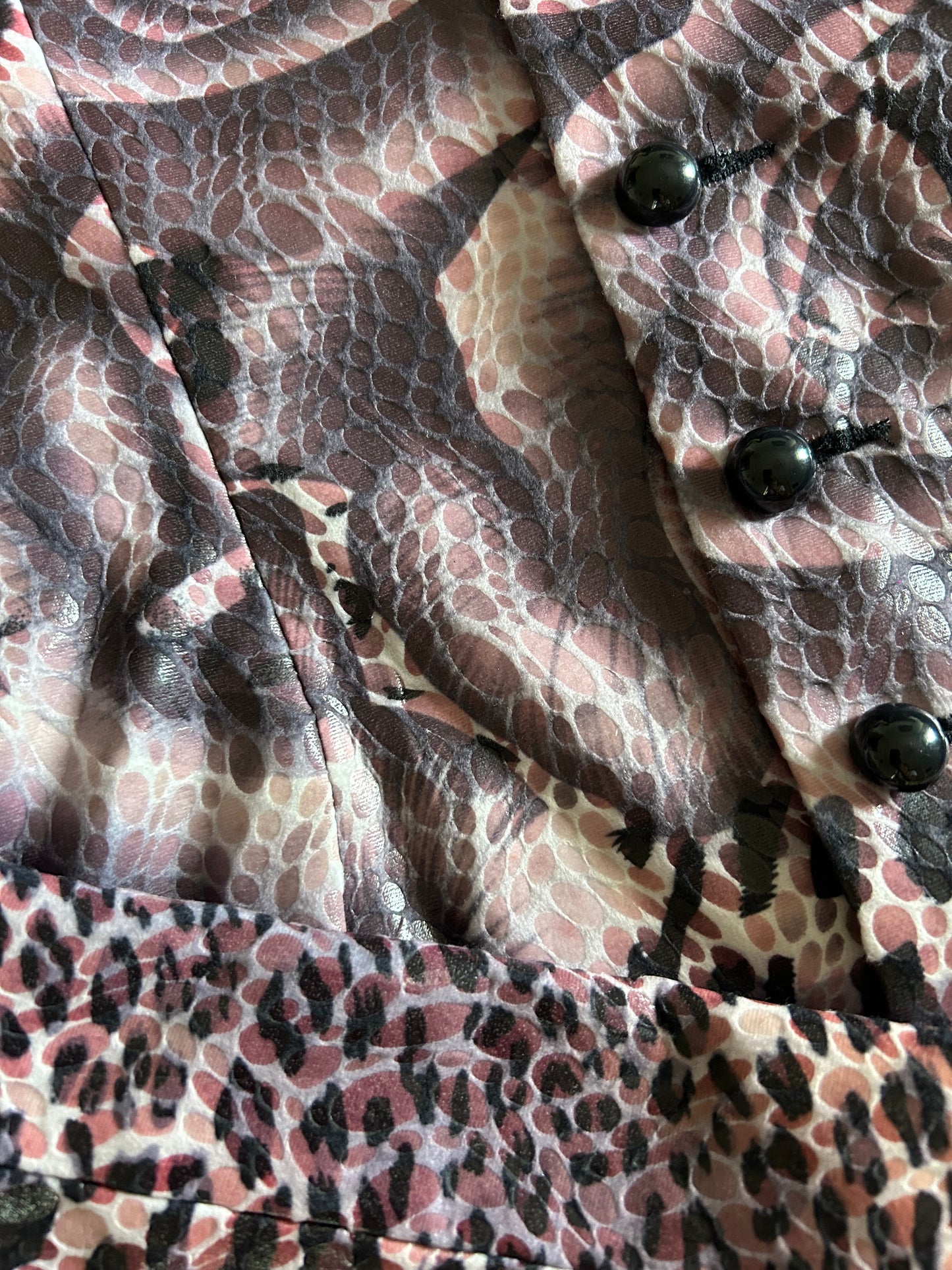 Q-Cadena Italy Vintage Faux Leather Blazer