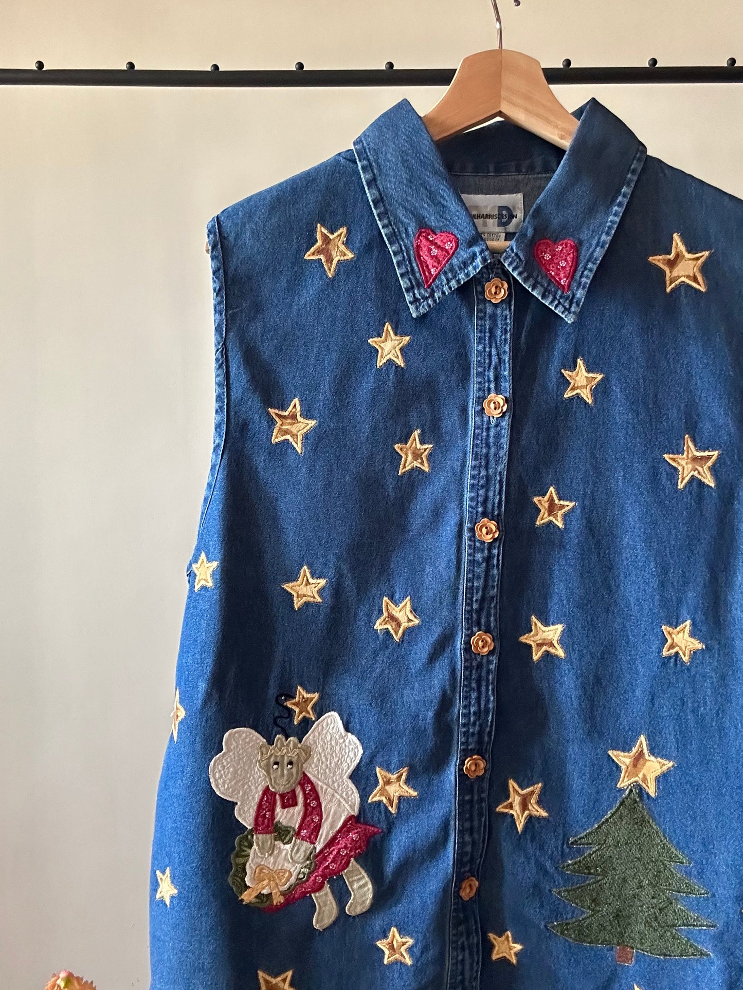 Vintage Paul Harris Designs Denim Vest
