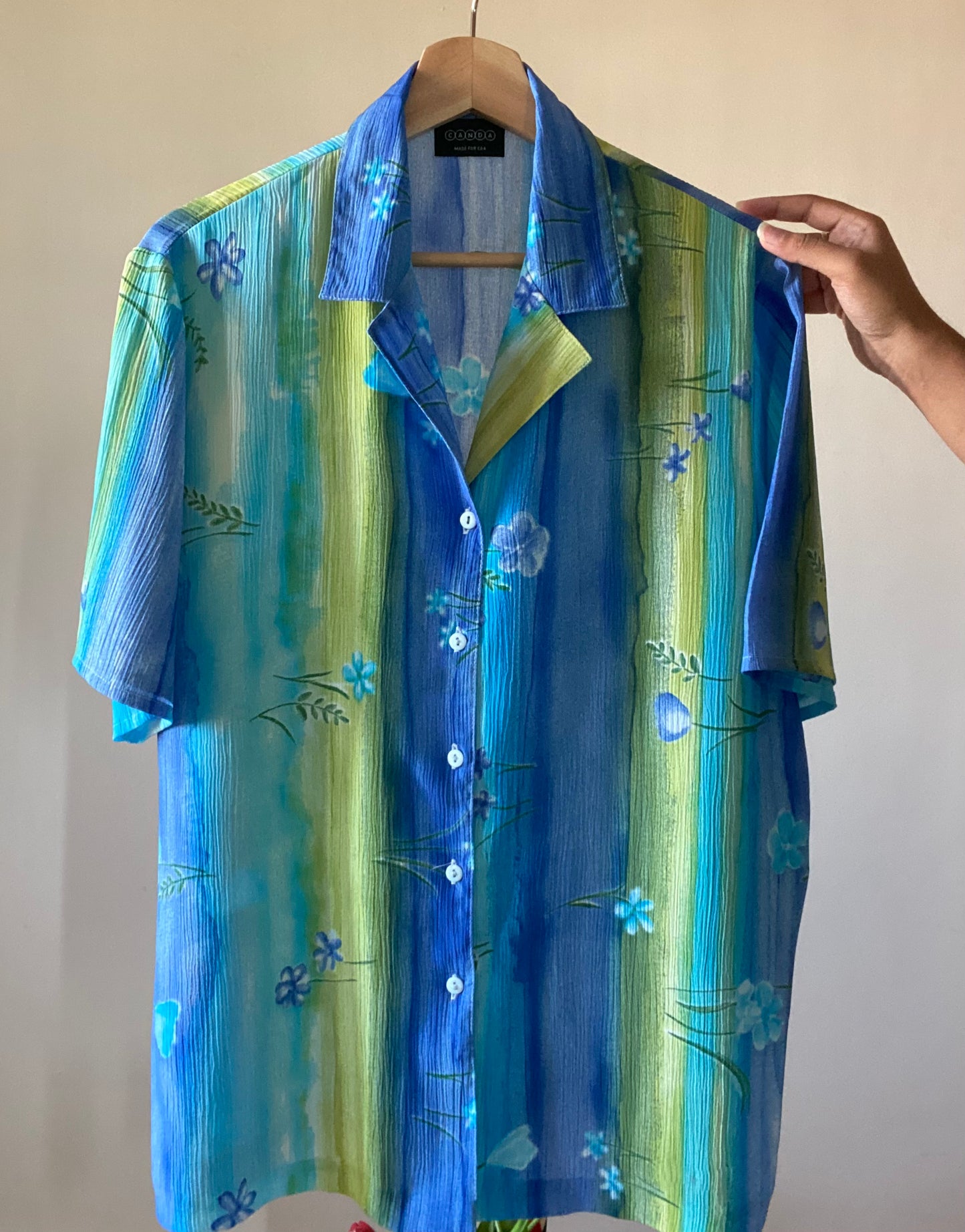 Ocean Inspired Floral Vintage Shirt