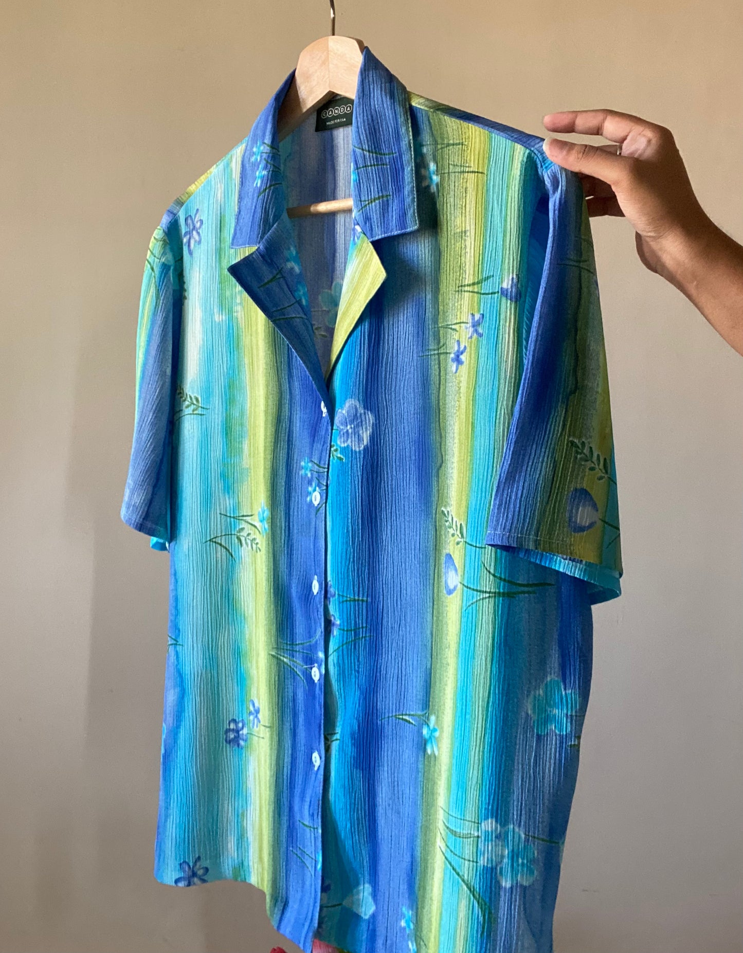 Ocean Inspired Floral Vintage Shirt