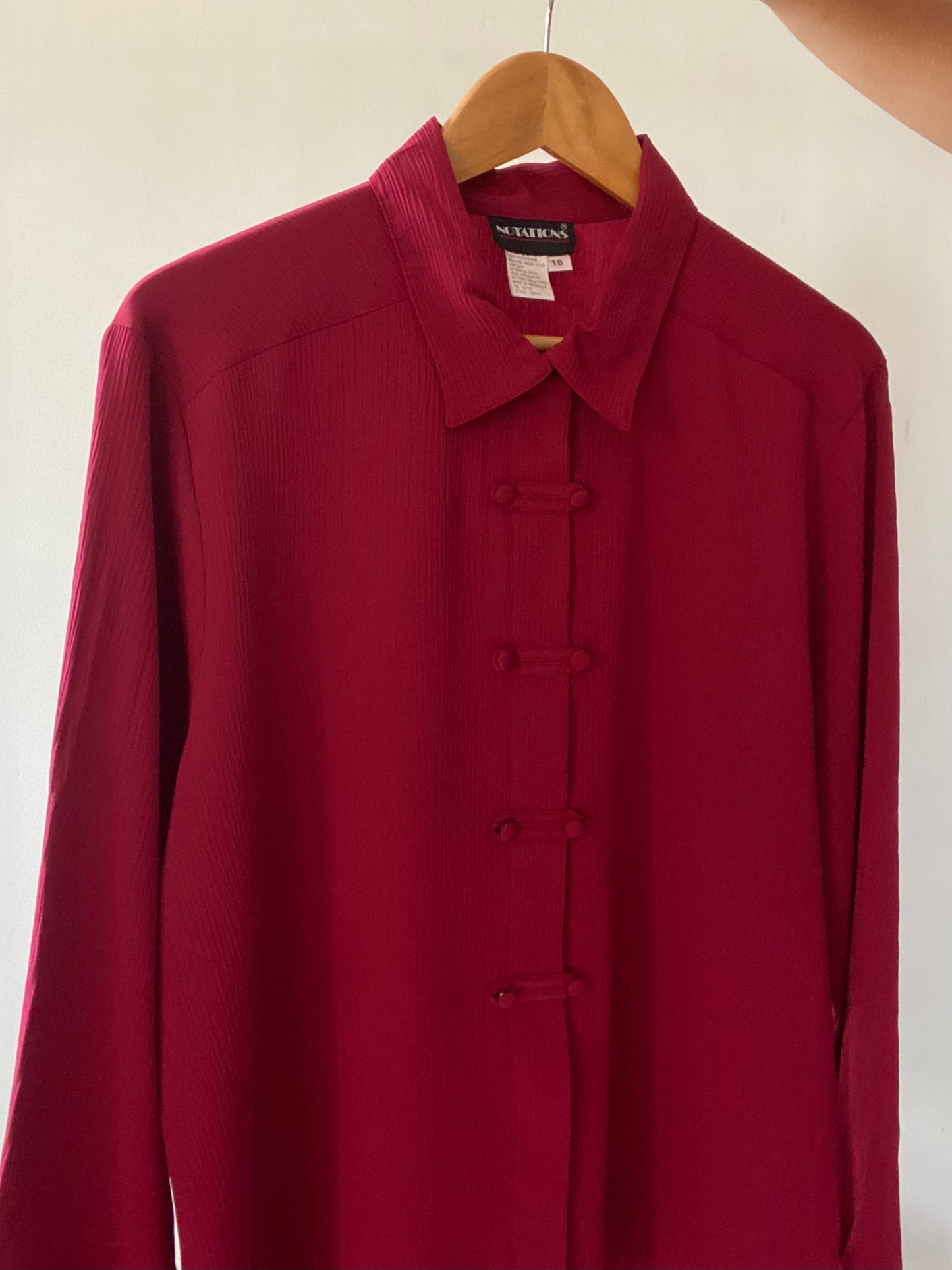 Crinkled Korean Style Buttoned Up Vintage Shirt