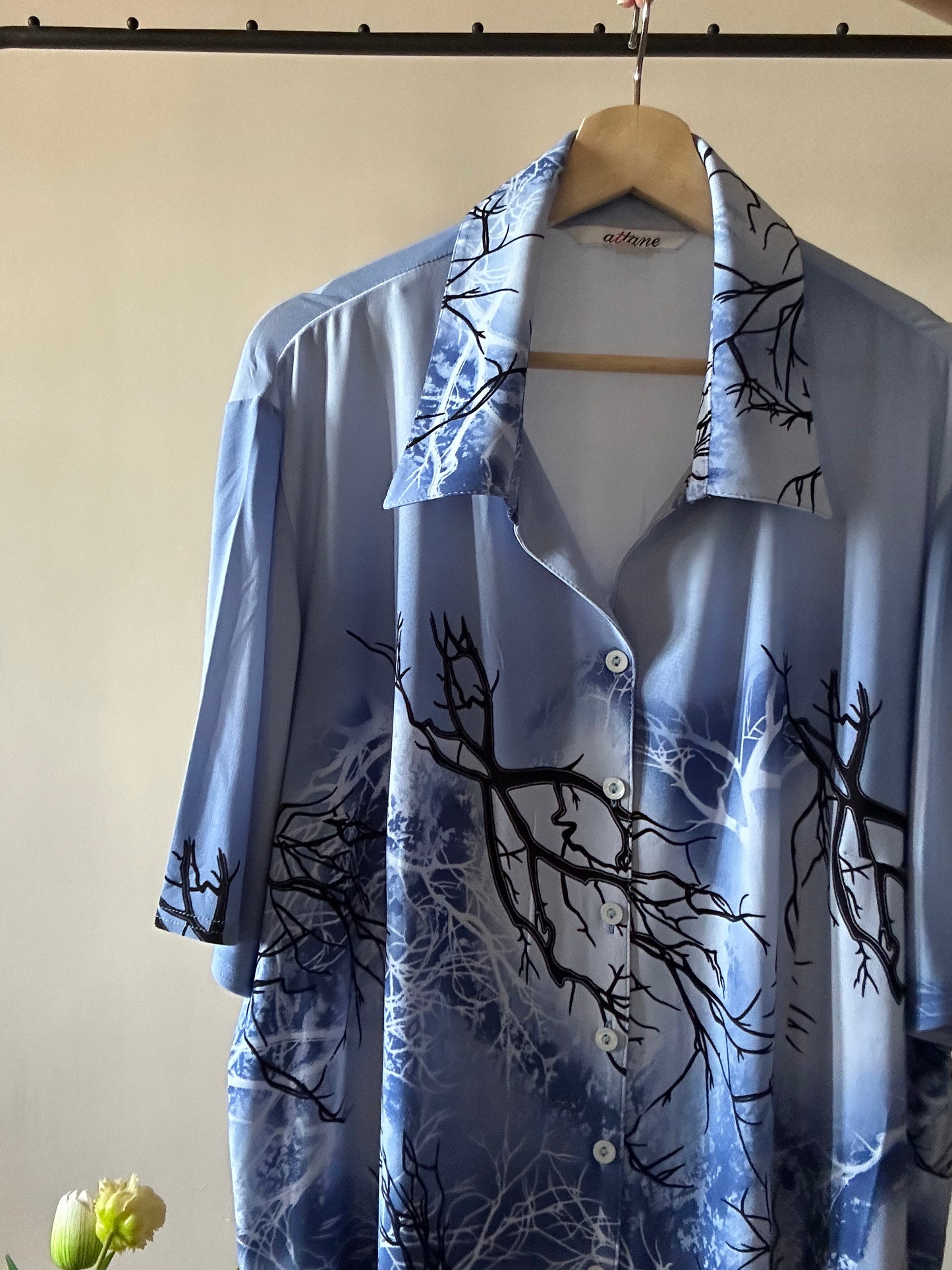 Abstract Anime Inspired Print Vintage Shirt