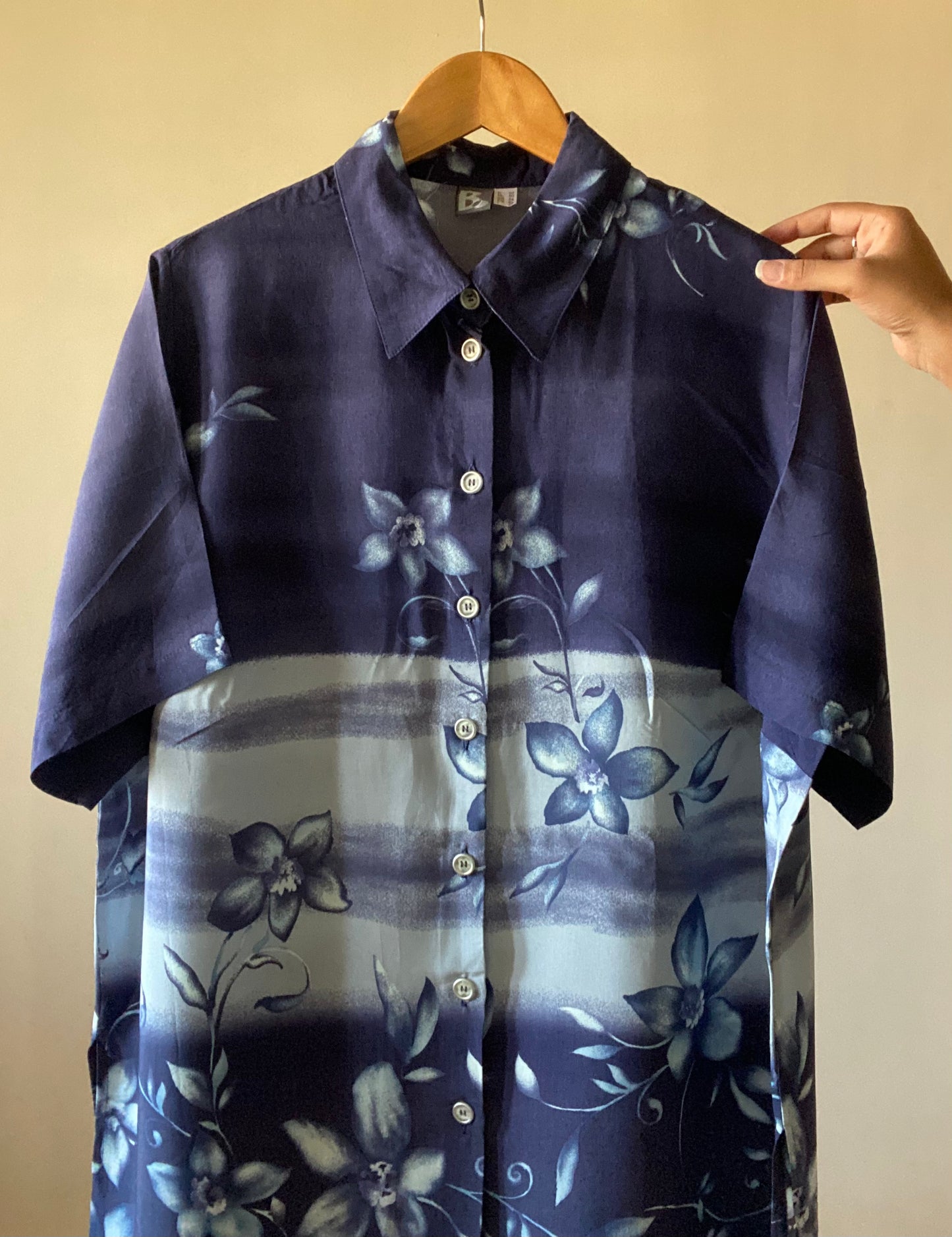 Blue Floral Vintage Shirt