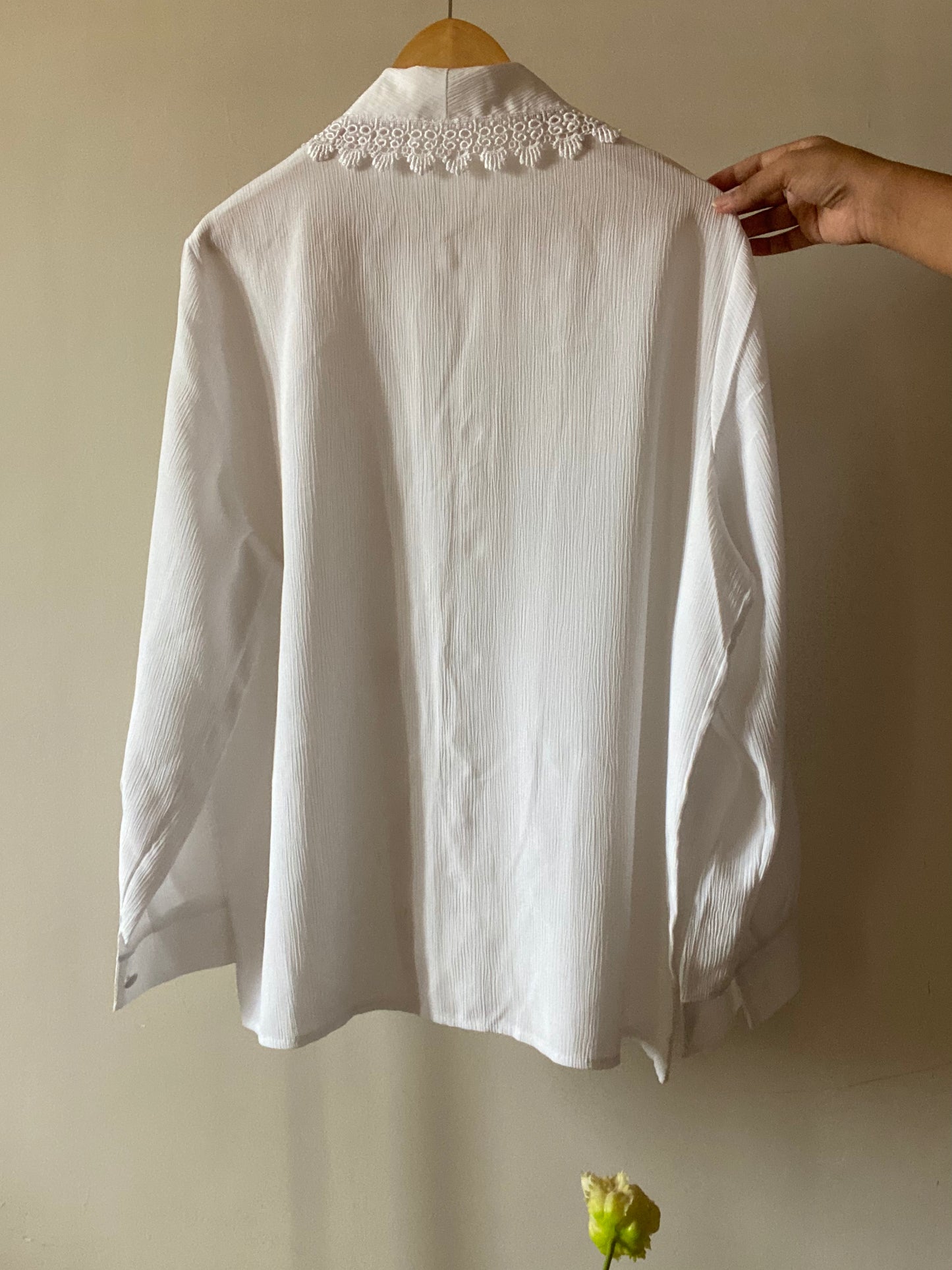 Vintage Lace Detail Collar Shirt