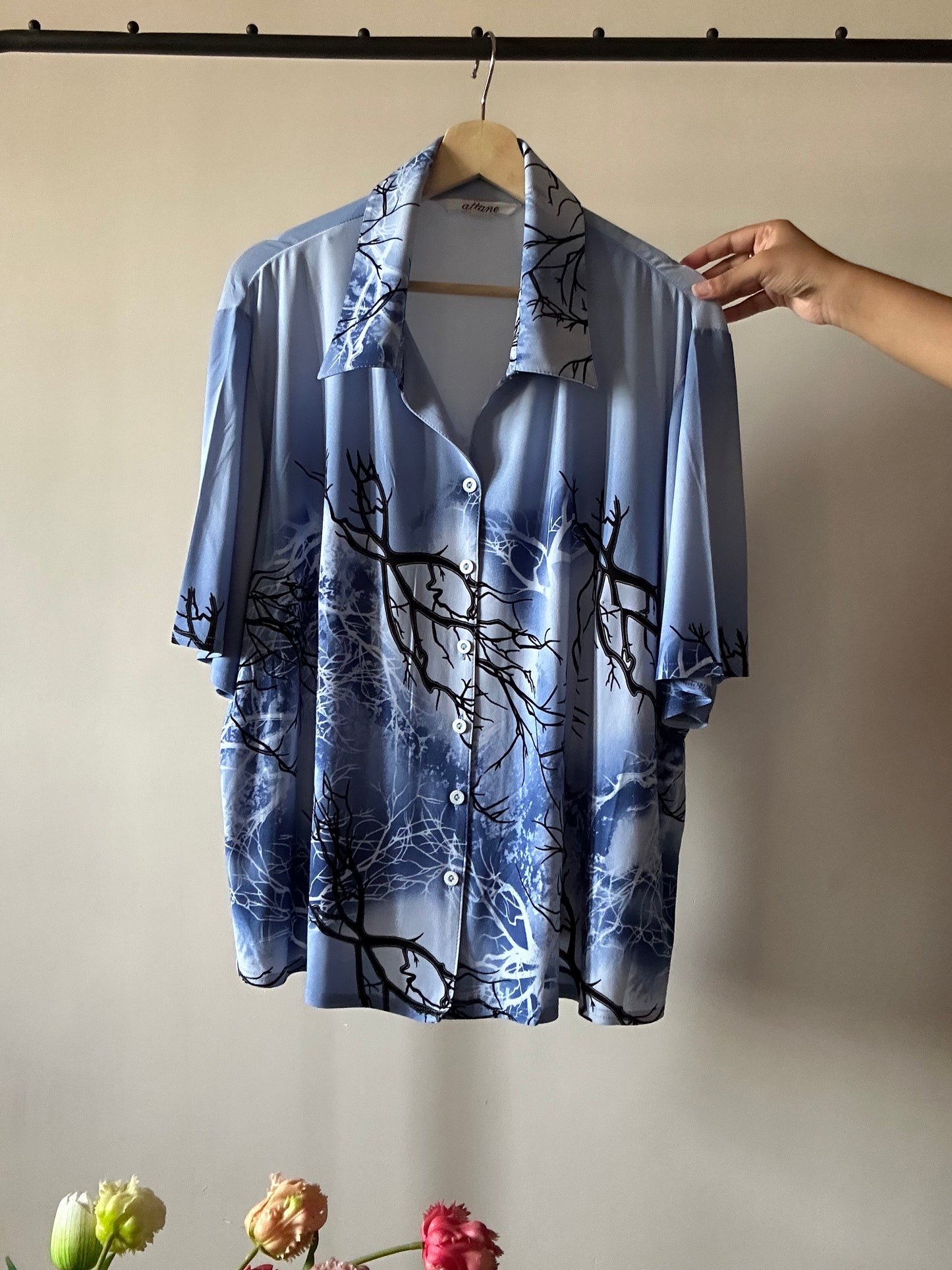 Abstract Anime Inspired Print Vintage Shirt