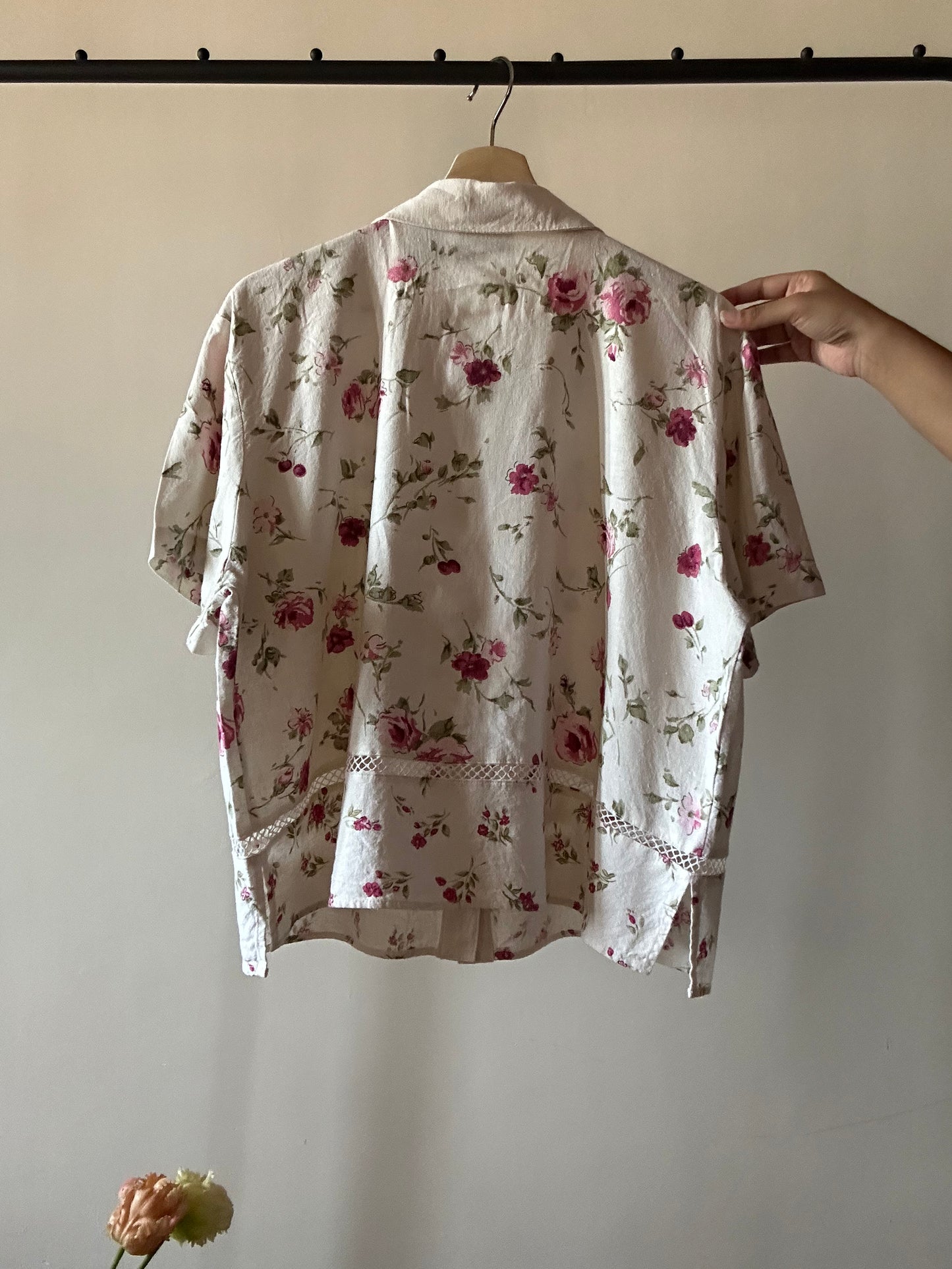 Vintage Studio Ease English Rose Print Shirt