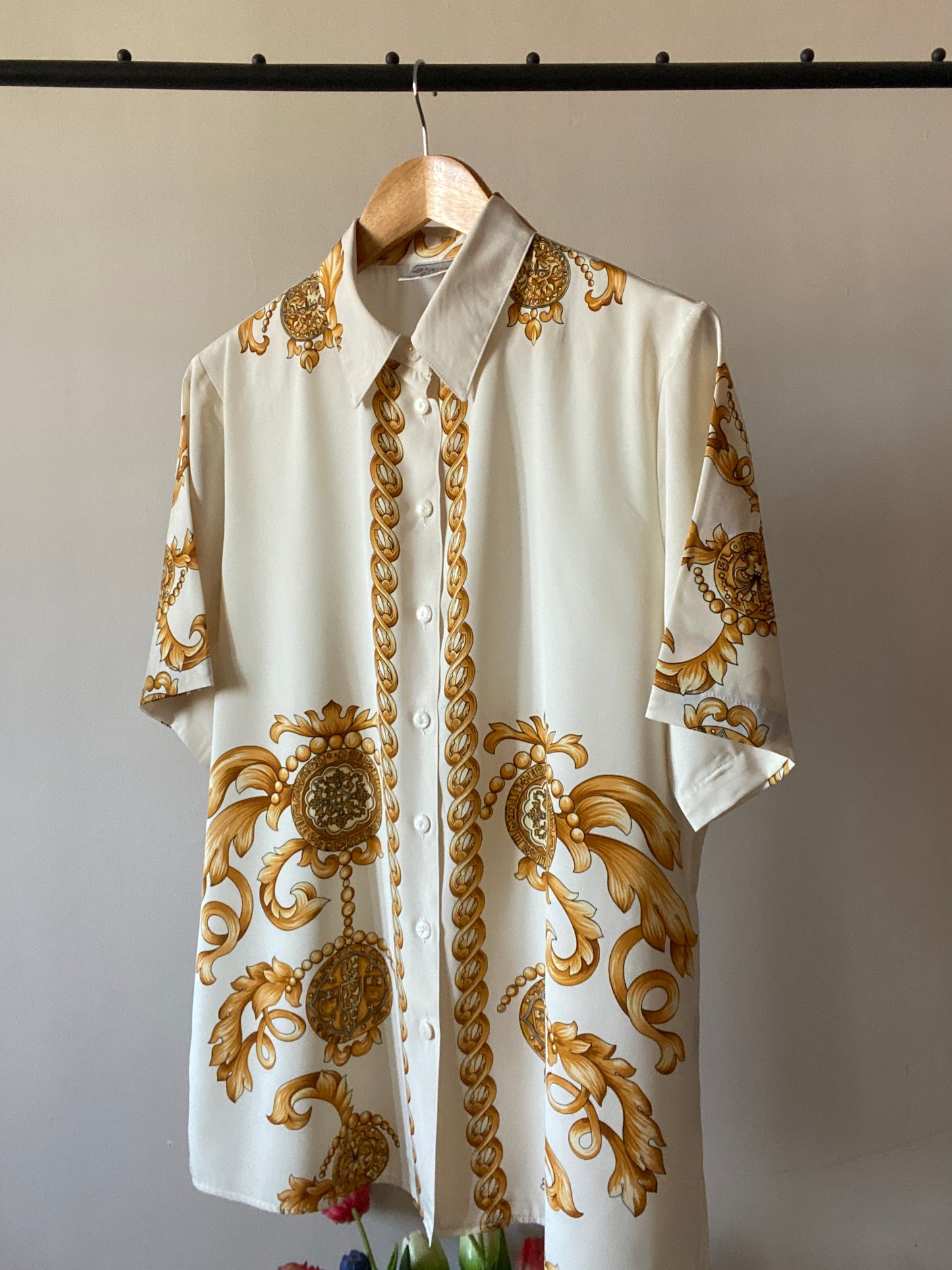 Vintage Baroque Print Shirt