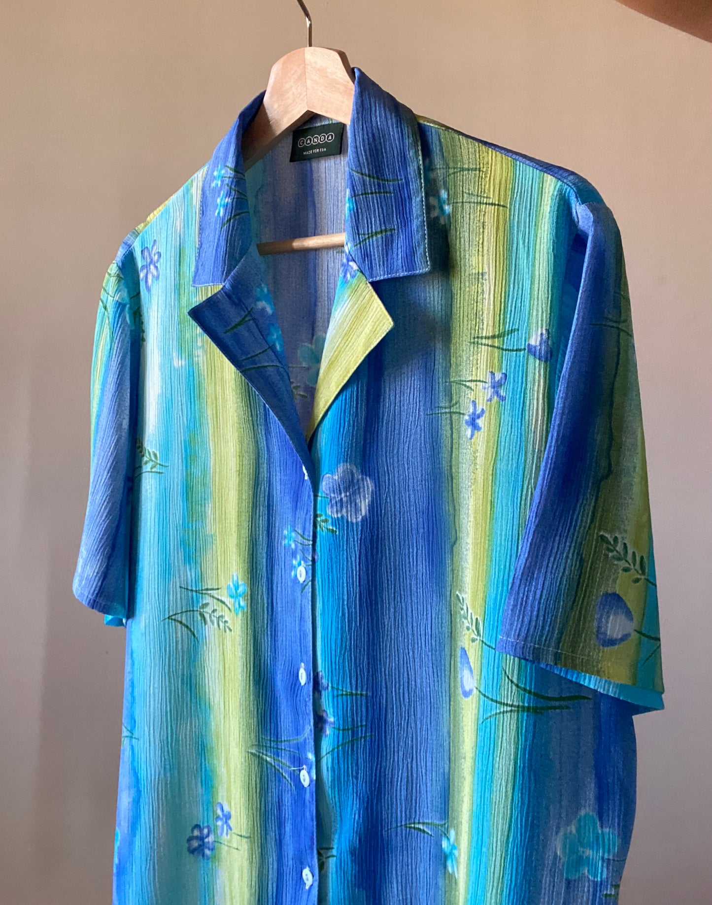 Ocean Inspired Floral Vintage Shirt
