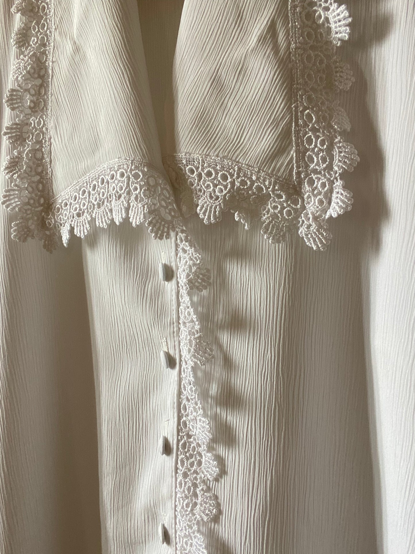Vintage Lace Detail Collar Shirt