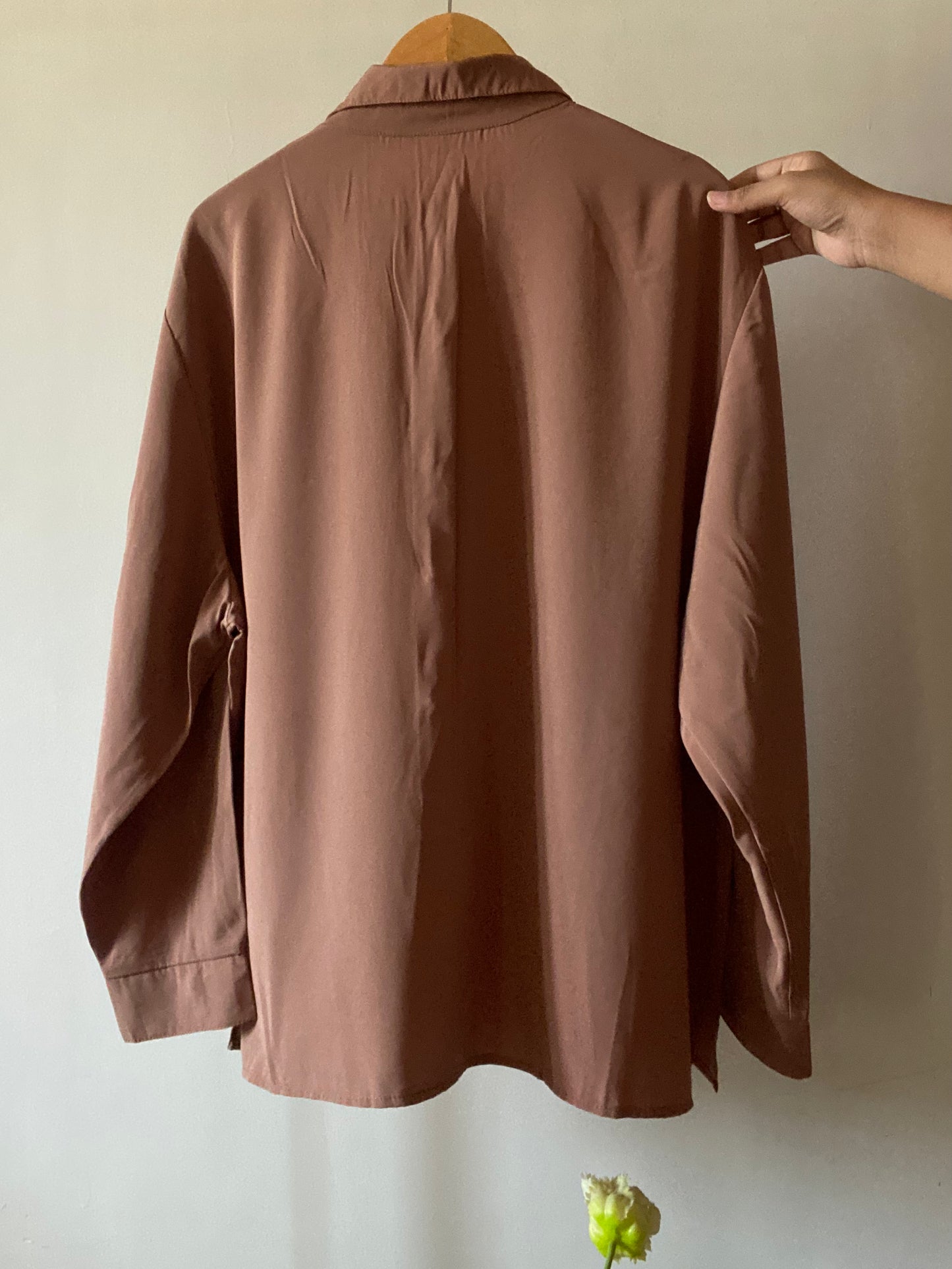 Brown Front Embroidered Vintage Shirt