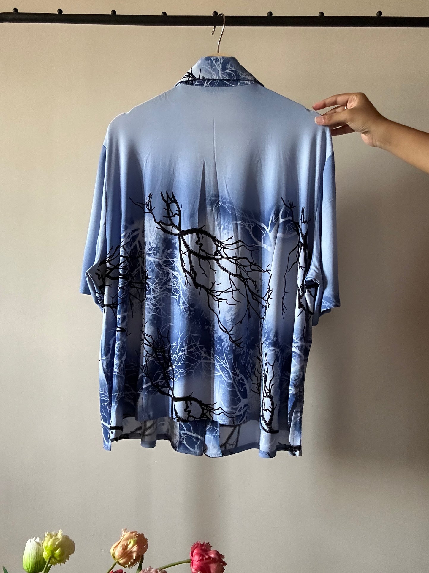 Abstract Anime Inspired Print Vintage Shirt