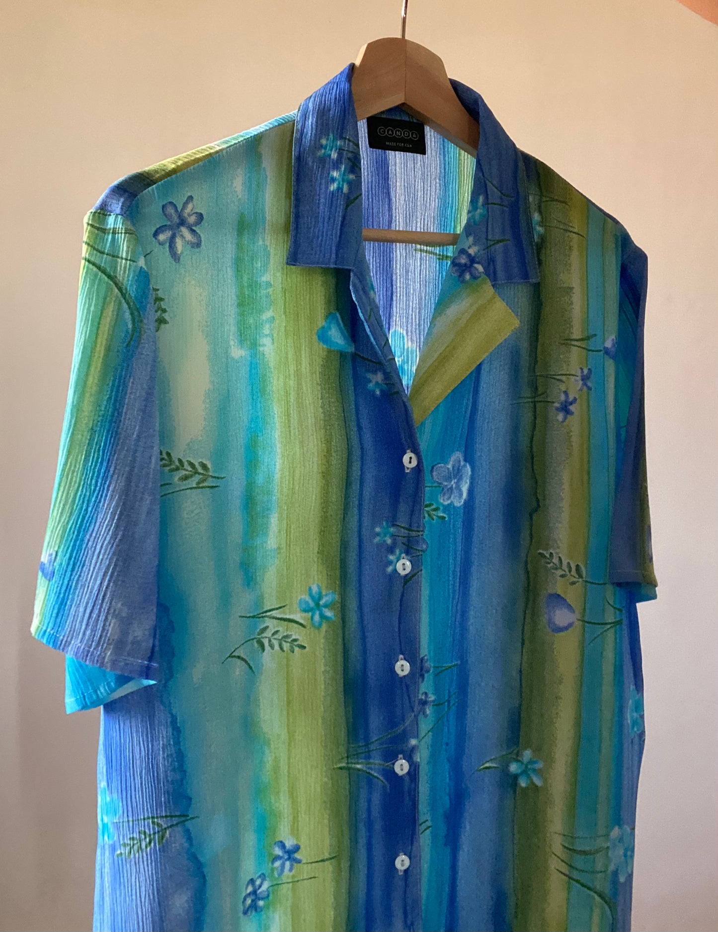 Ocean Inspired Floral Vintage Shirt