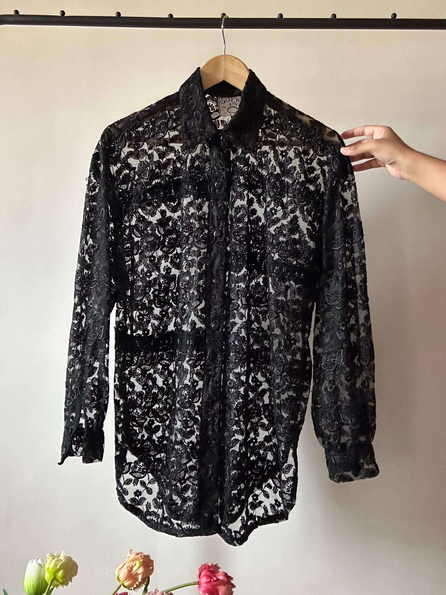 Vintage Embroidered And Beaded Shirt