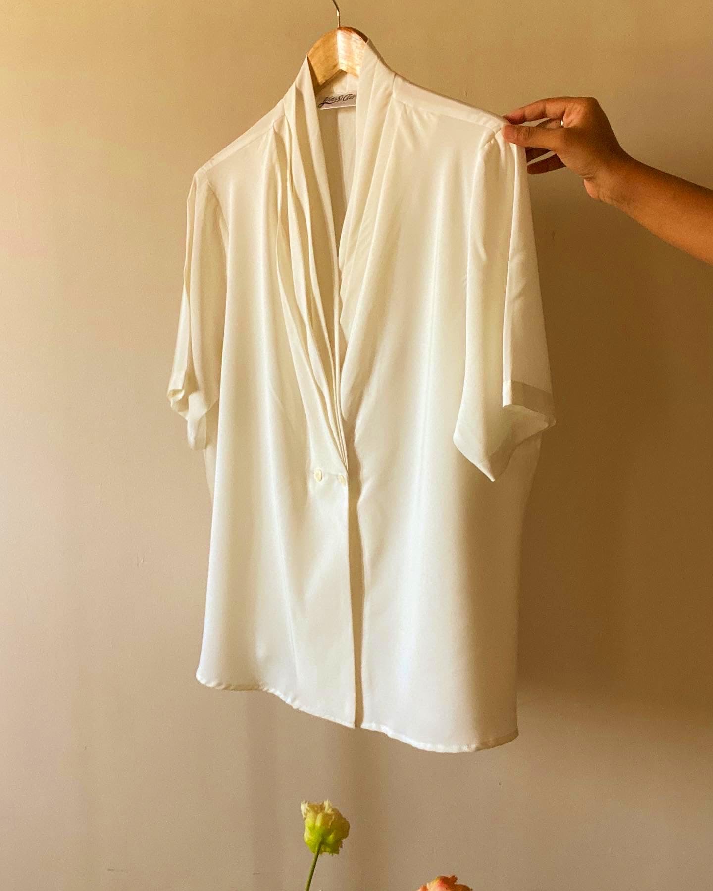 Blazer Style Pleated Neckline Detail Vinayak Shirt