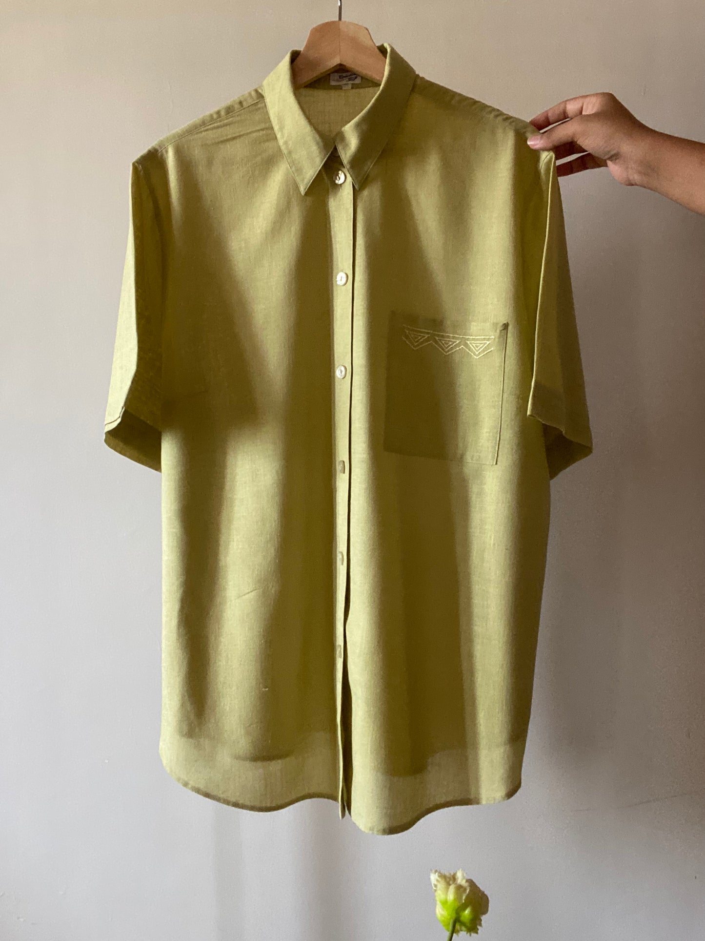 Vintage Relaxed Pocket Embroidered Shirt