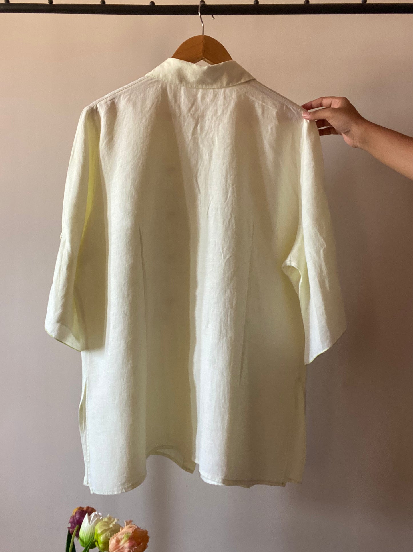 Vintage Linen Shirt With Embroidery